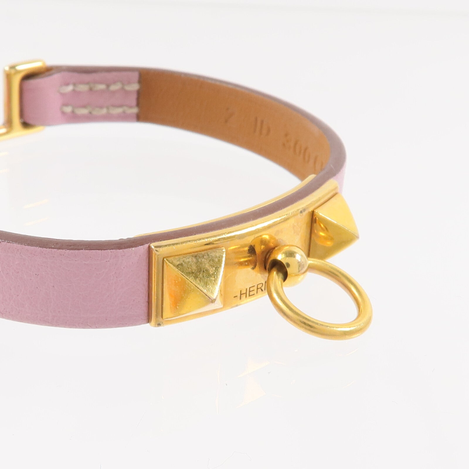 HERMES 【激減優惠】Swift皮革Mini Rivale Bracelet手帶Mauve Sylvestre