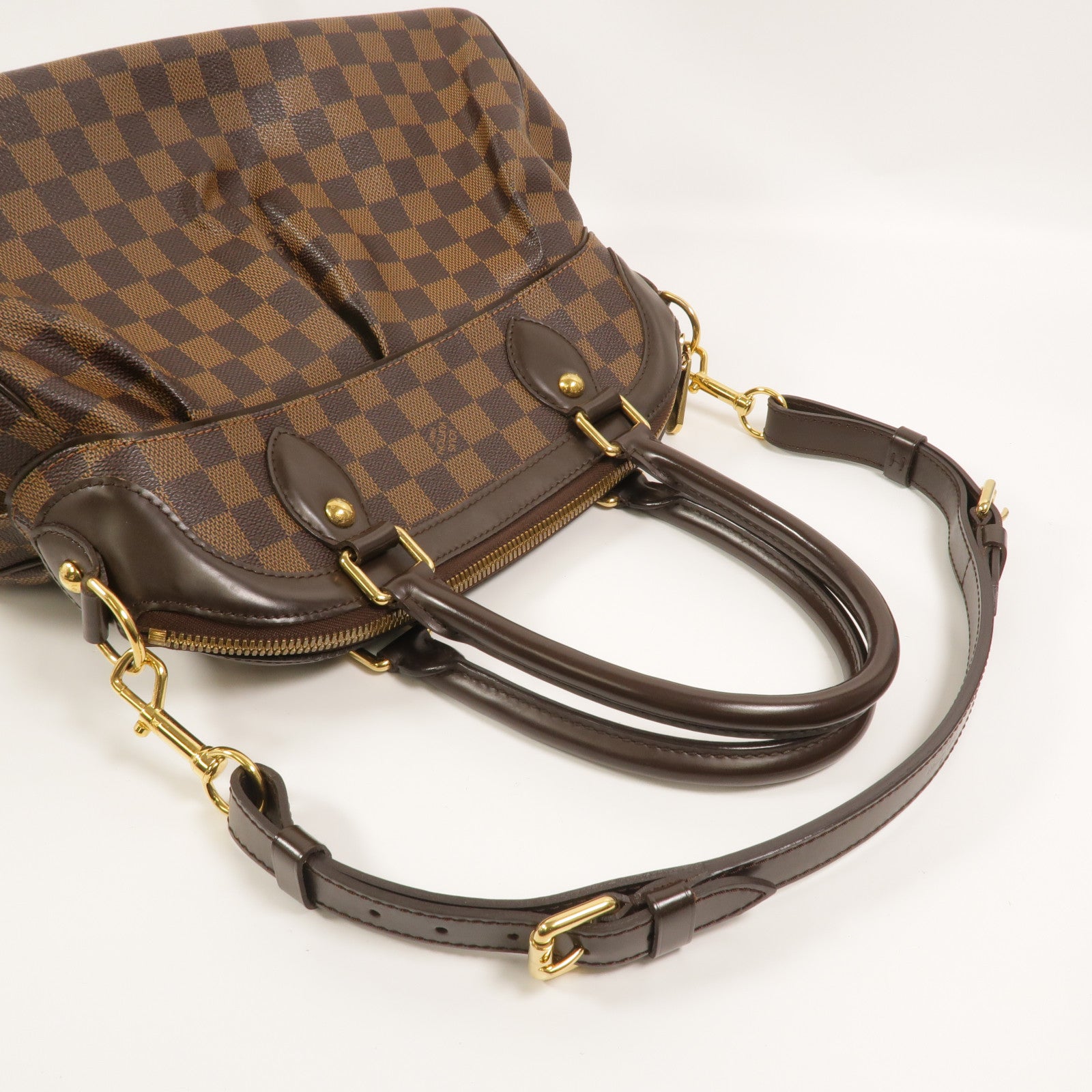 LOUIS VUITTON Damier Trevi手挽肩背兩用袋