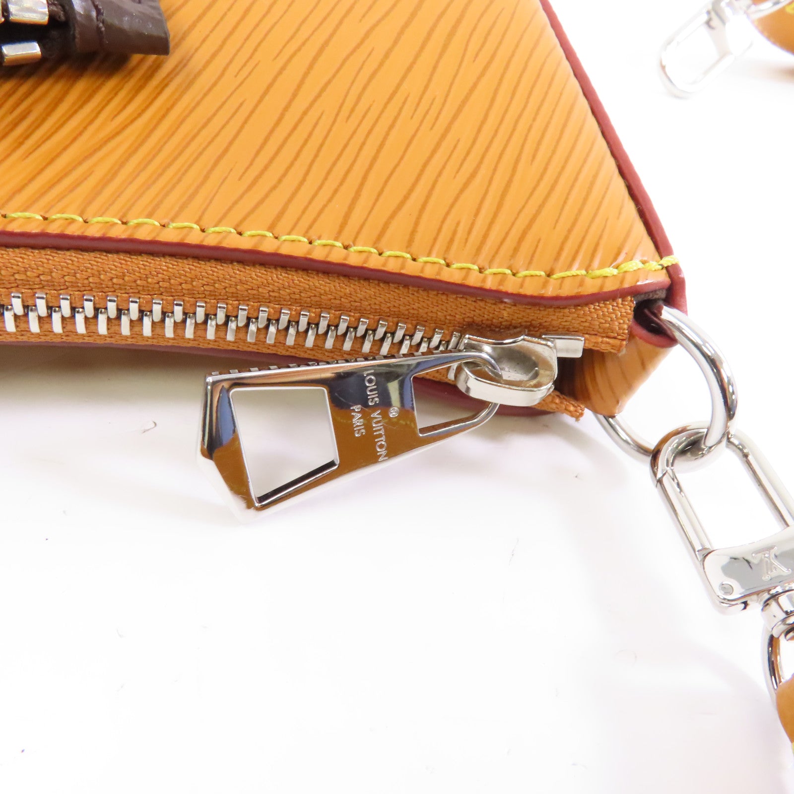 LOUIS VUITTON Epi Marelle金扣手挽肩背兩用袋棕色