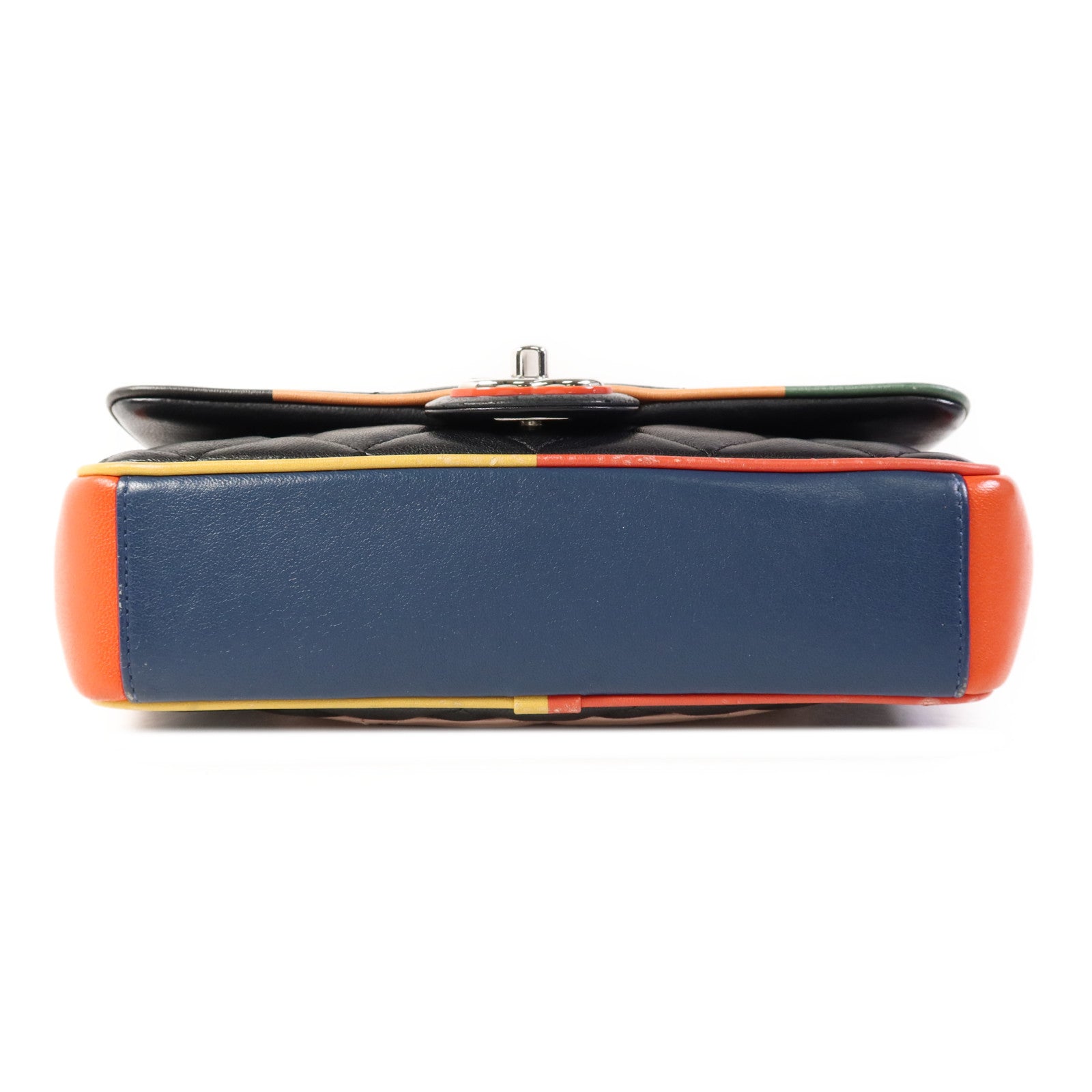 CHANEL 羊皮皮革Chain Shoulder銀扣鏈帶肩背袋