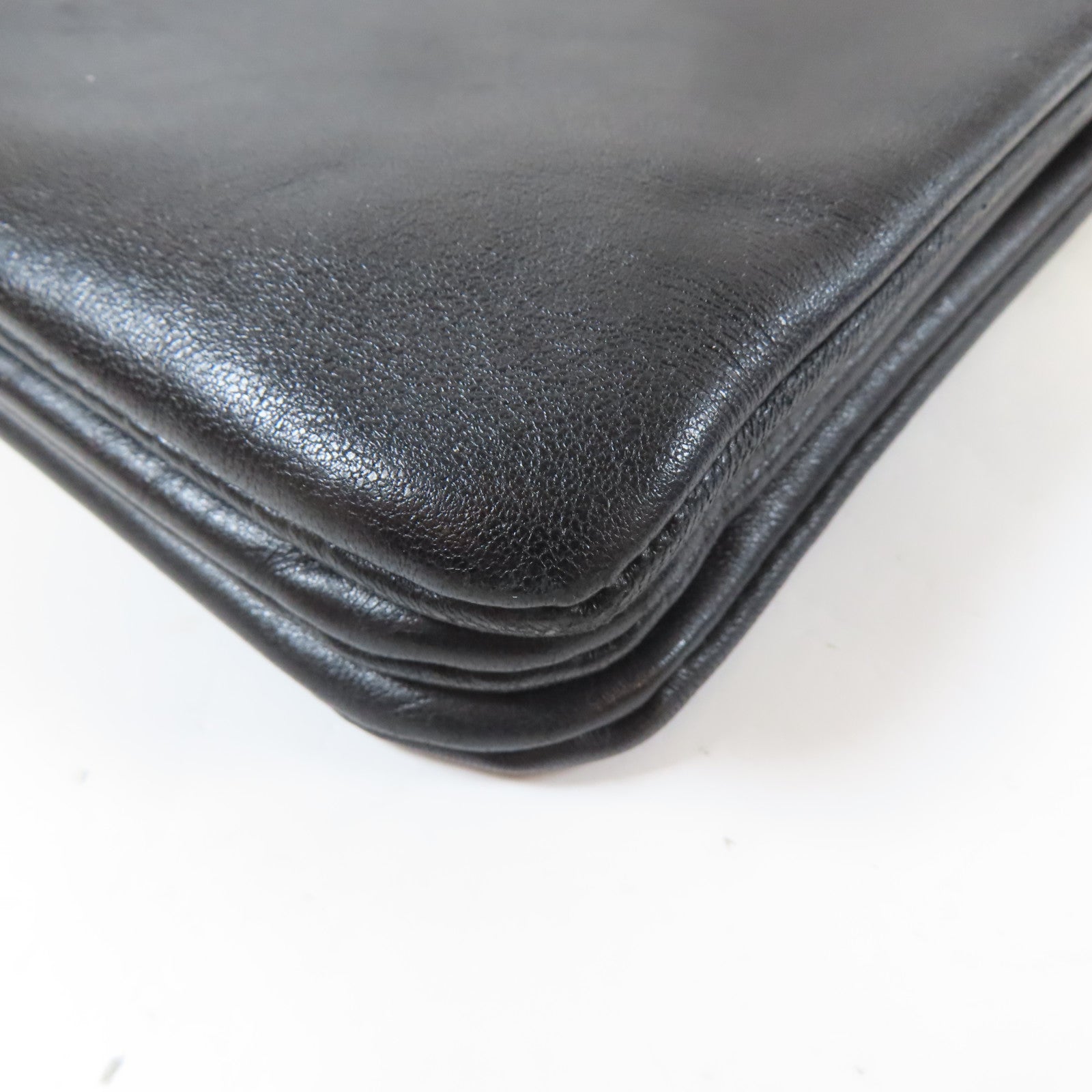 CELINE 牛皮皮革Torio金扣肩背袋黑色