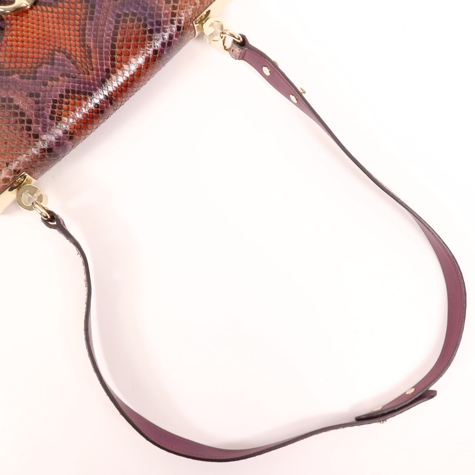 GUCCI 蛇皮皮革1973 Flap Bag金扣肩背袋