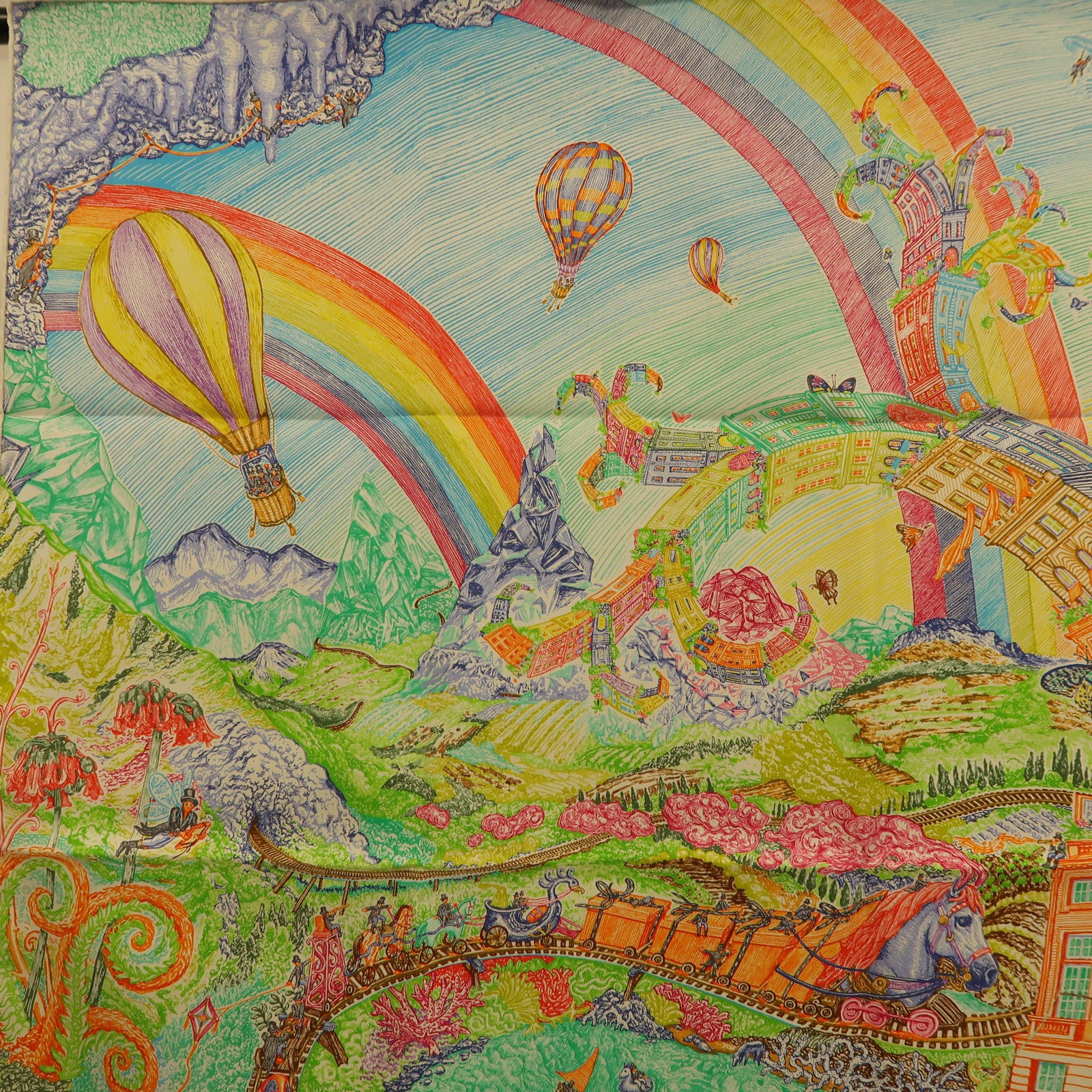 HERMES Scarf Silk Multicolor