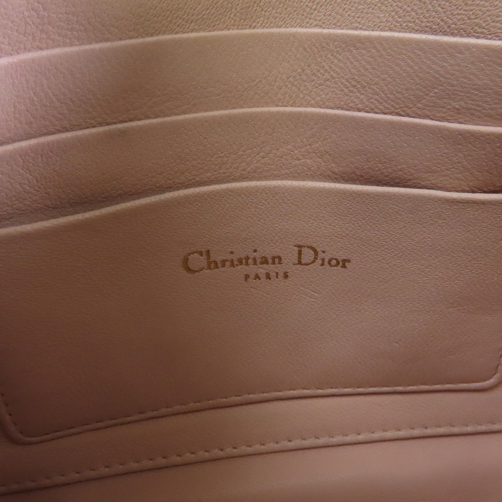 Dior 羊皮皮革Miss Dior Shoulder Bag金扣鏈手挽肩背兩用袋粉紅色