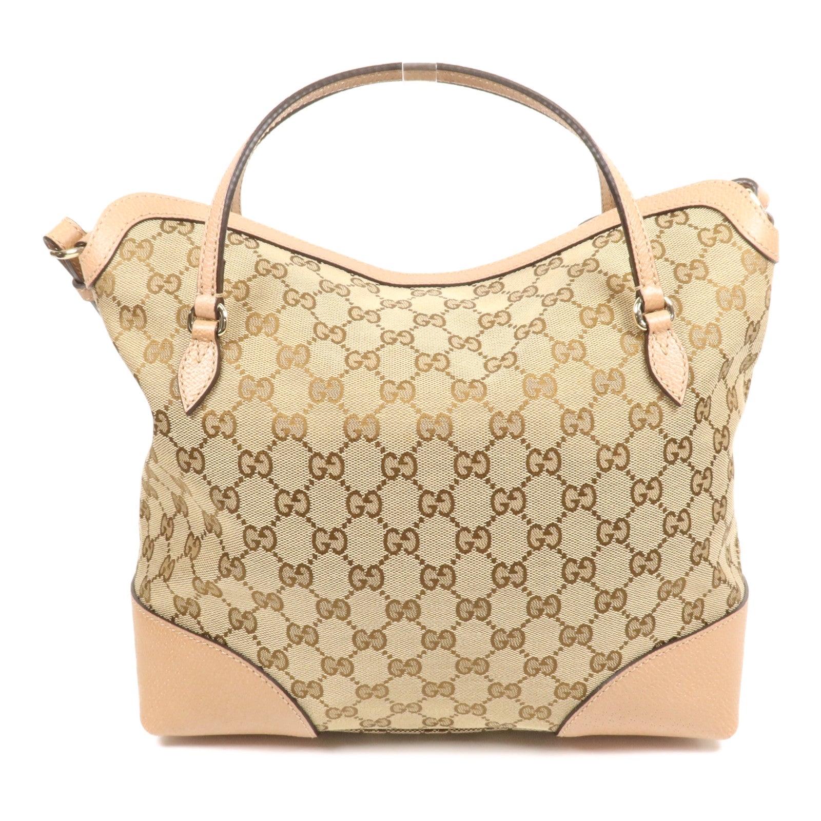 GUCCI 帆布2 Way Shoulder金扣手挽肩背兩用袋