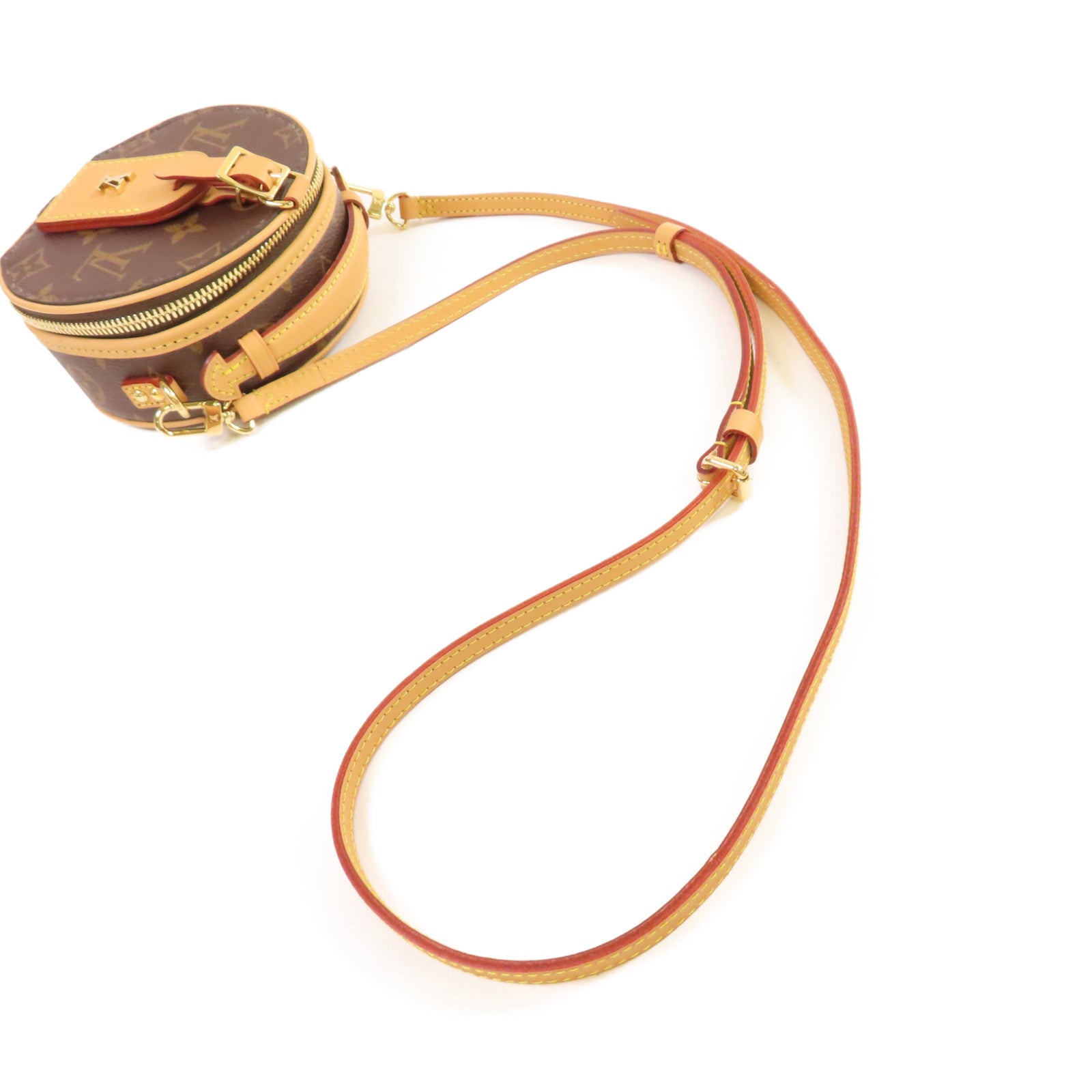 LOUIS VUITTON Monogram Mini Boite Chapeau Shoulder Bag金扣肩背袋啡色