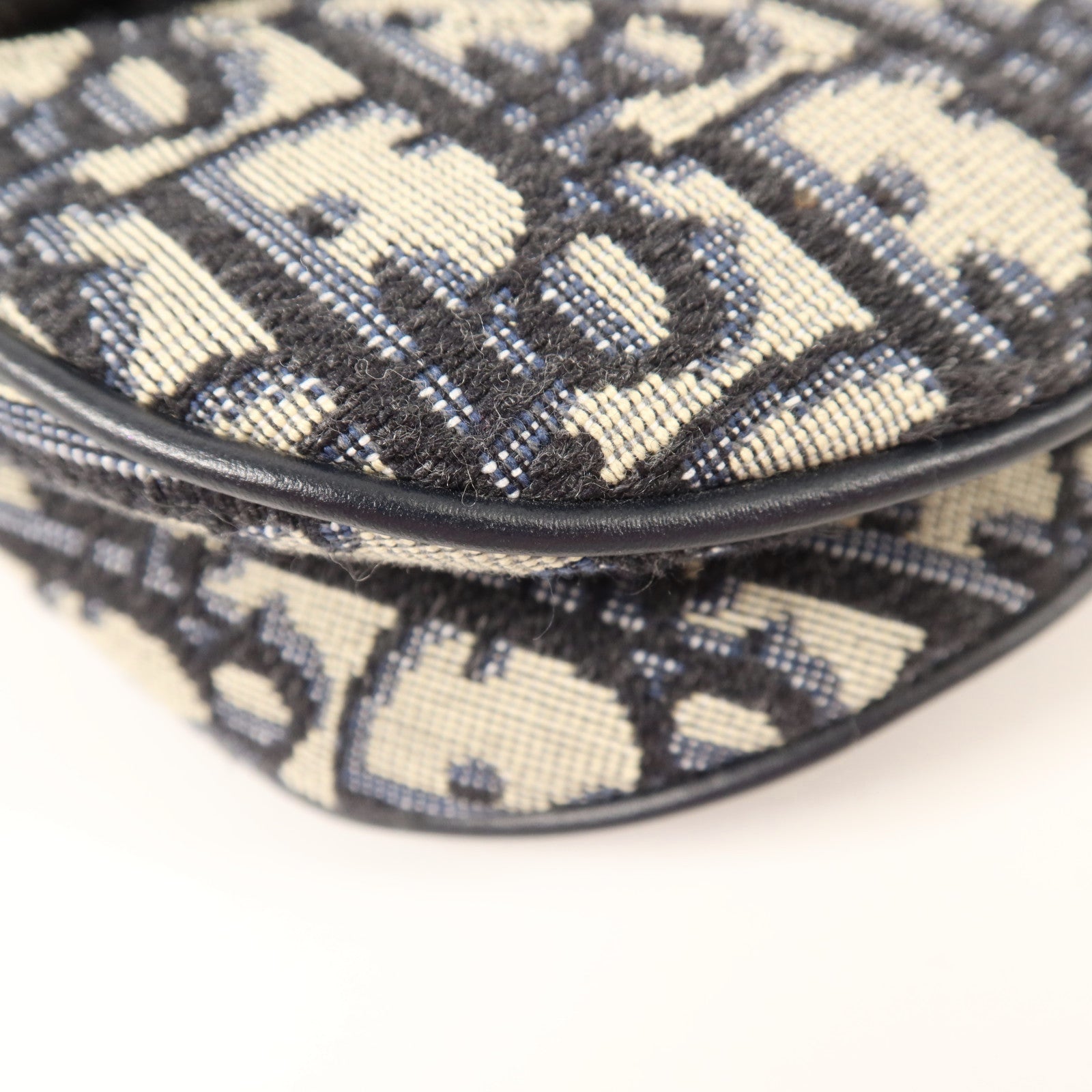 Dior Oblique帆布Mini Saddle金扣手挽袋
