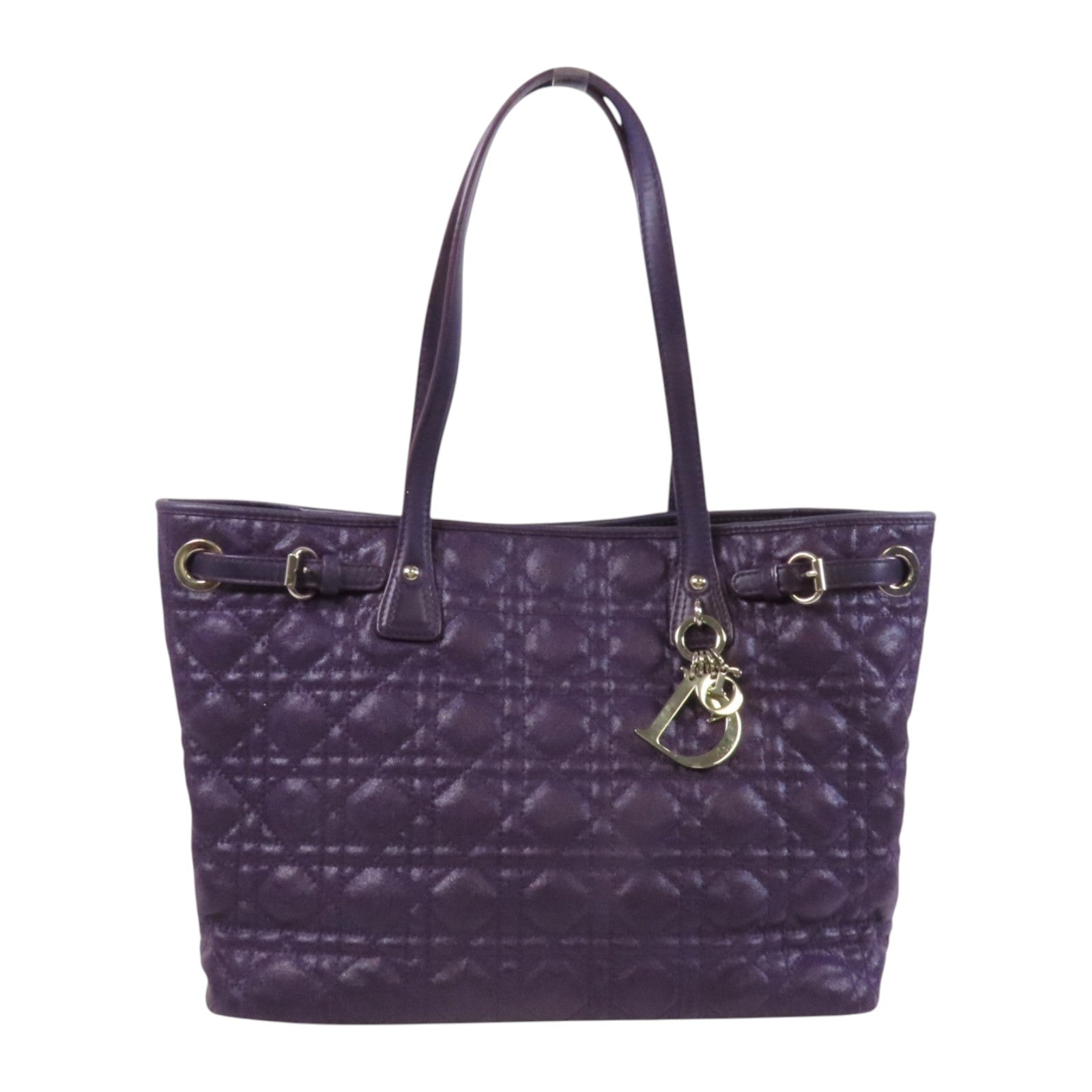 Dior 【激減優惠】牛皮皮革Tote Bag銀扣肩背袋