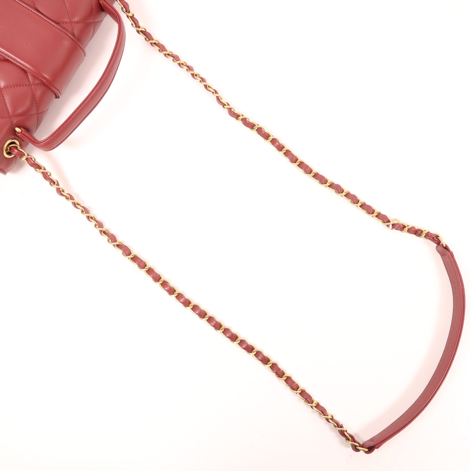 CHANEL 牛皮皮革2 Way Shoulder Bag金扣手挽肩背兩用袋