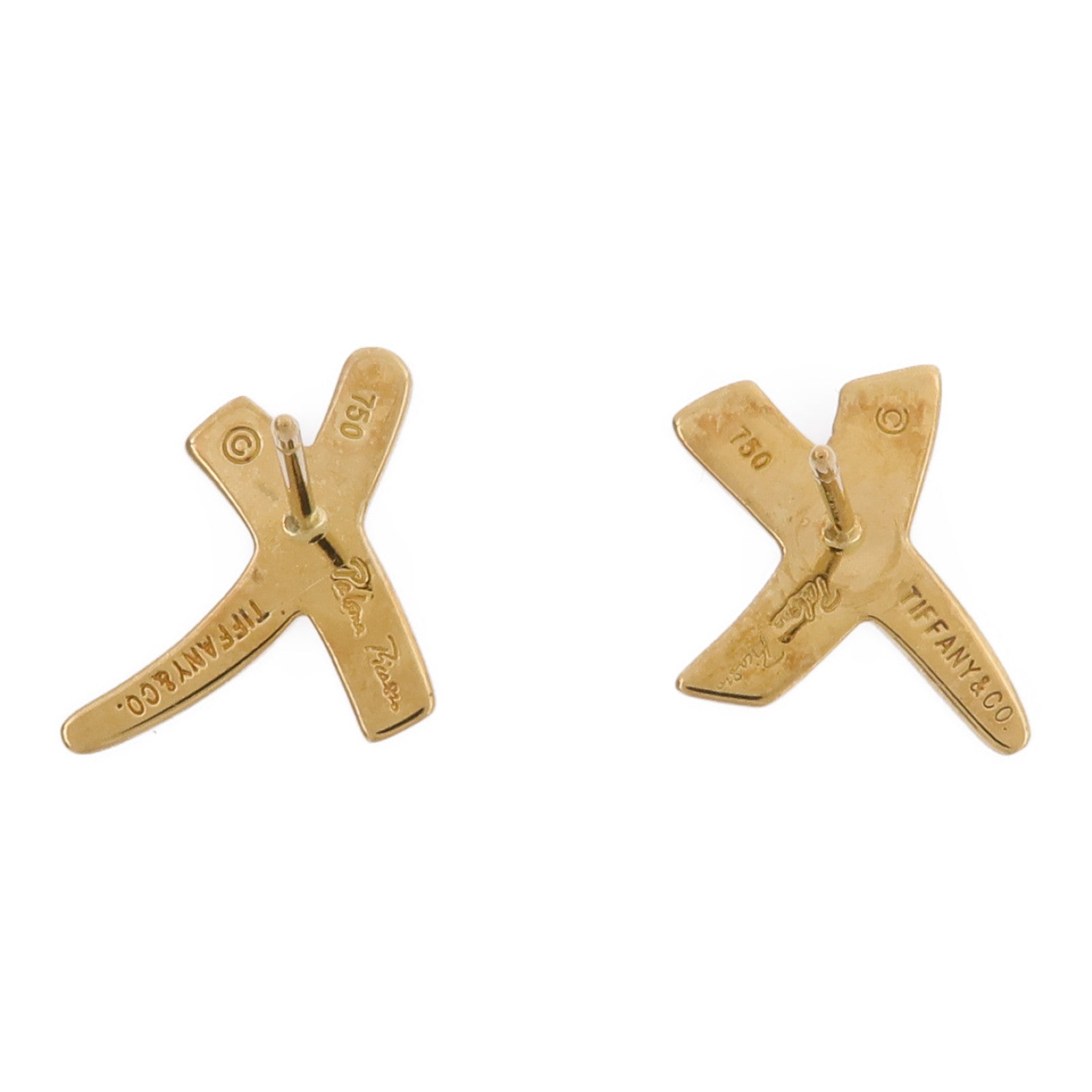 TIFFANY＆CO 18K黃金Picasso Kiss Earring耳環