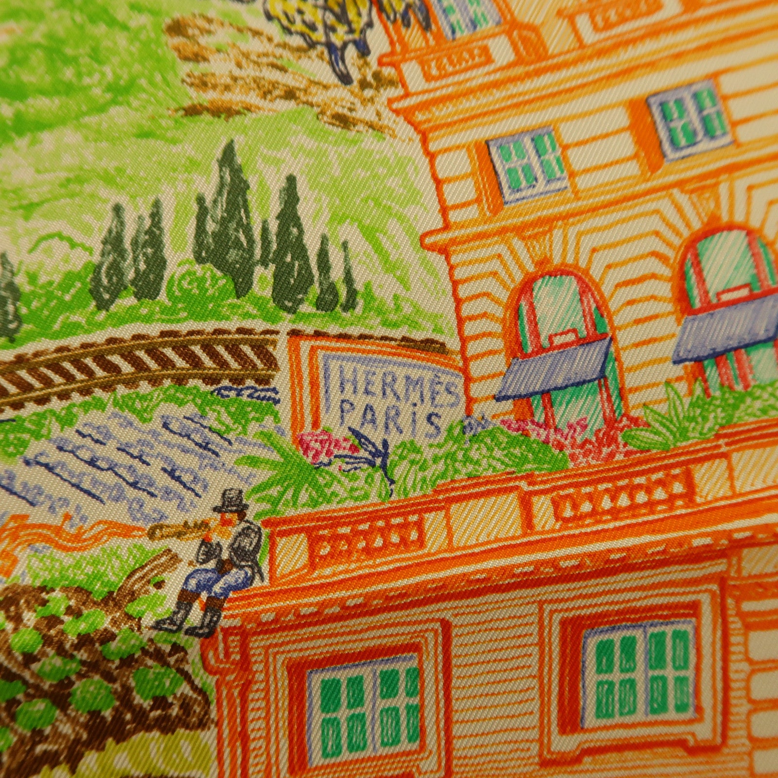 HERMES Scarf Silk Multicolor