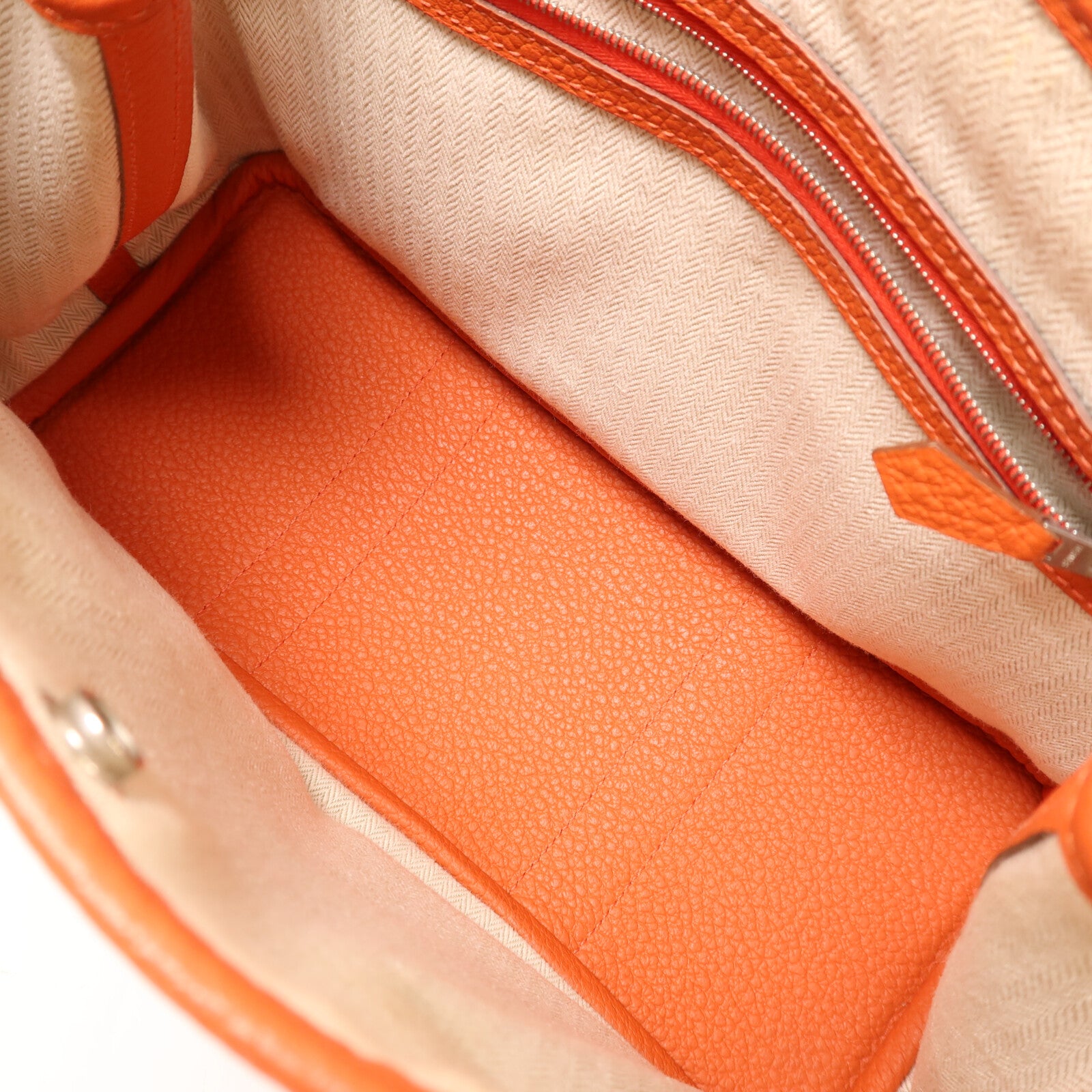 HERMES Negonda皮革Garden Party TPM銀扣手挽袋Capucine