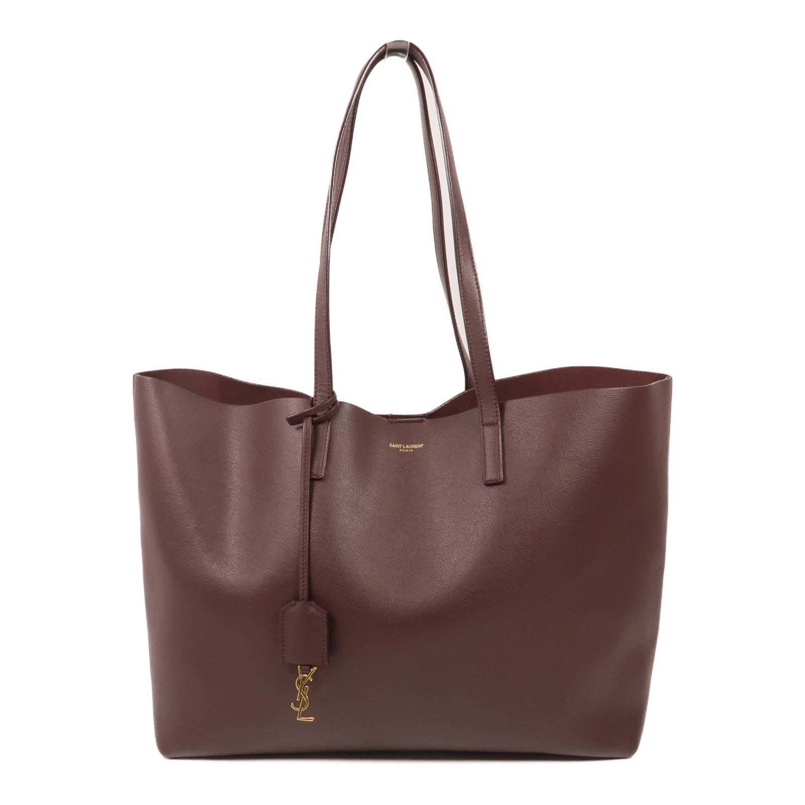 YVES SAINT LAURENT 牛皮皮革Shoulder Tote金扣肩背袋/手挽袋