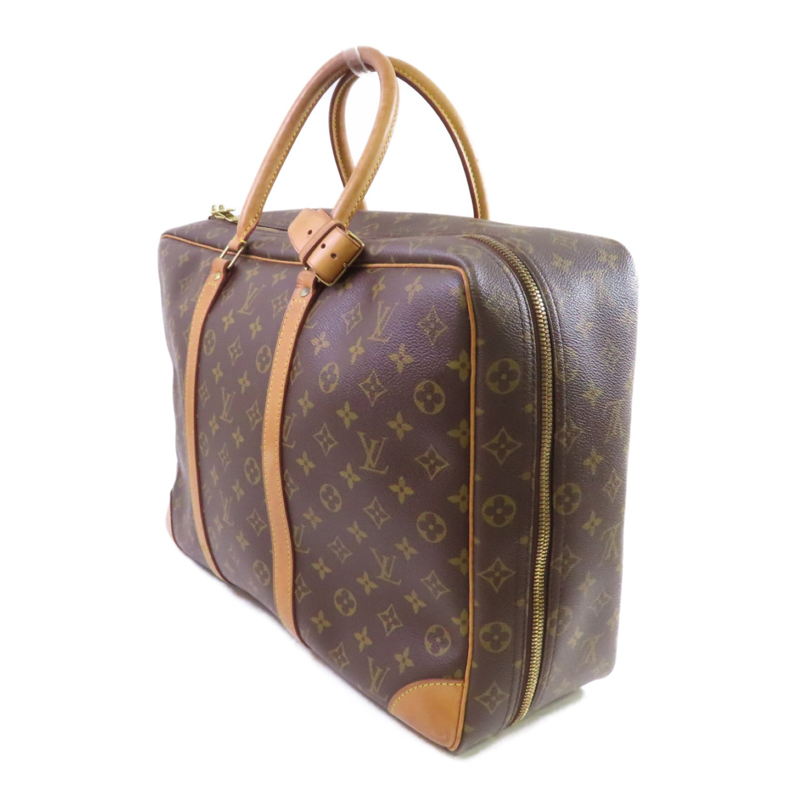LOUIS VUITTON Monogram Sirius 45 Boston Bag金扣行李袋啡色