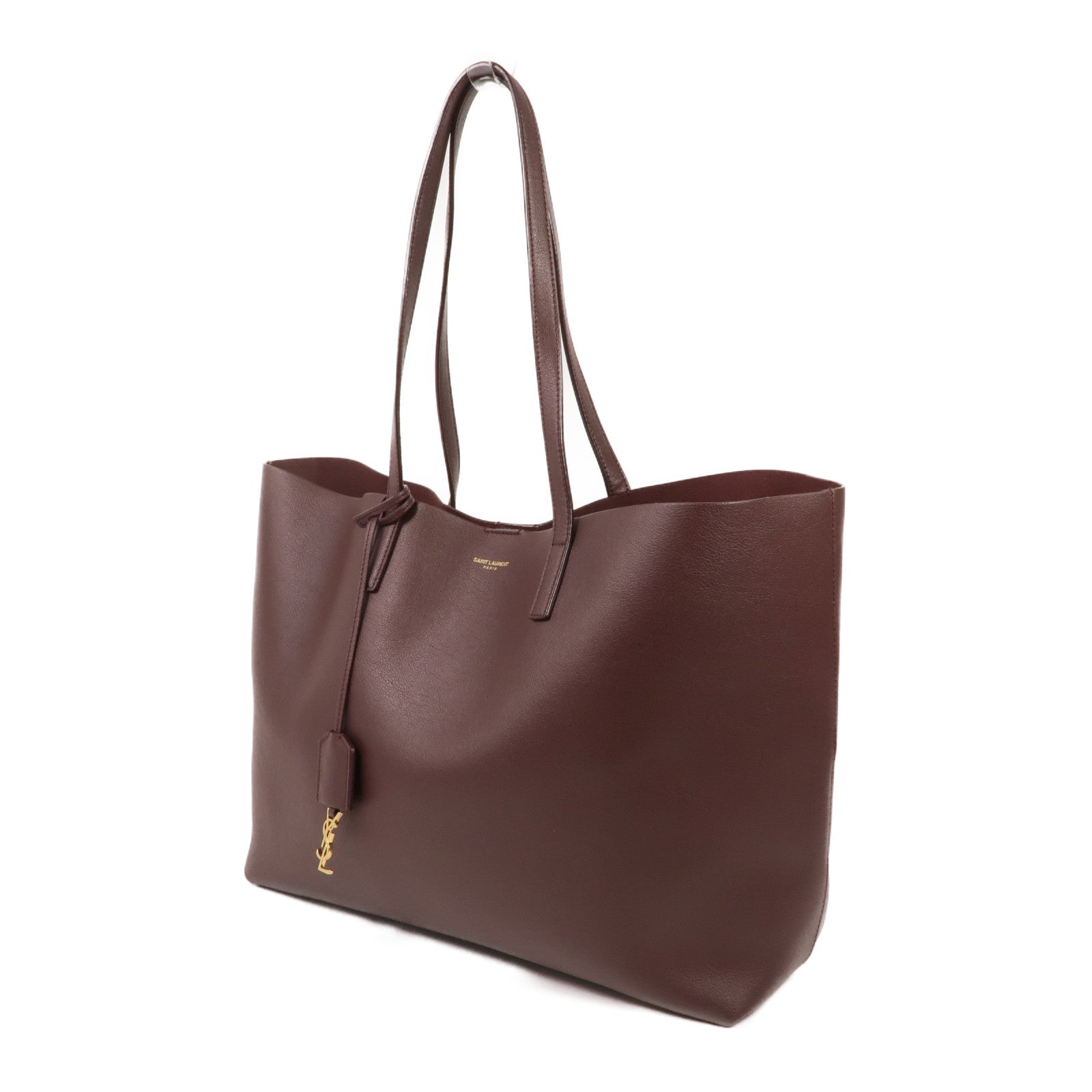 YVES SAINT LAURENT 牛皮皮革Shoulder Tote金扣肩背袋/手挽袋