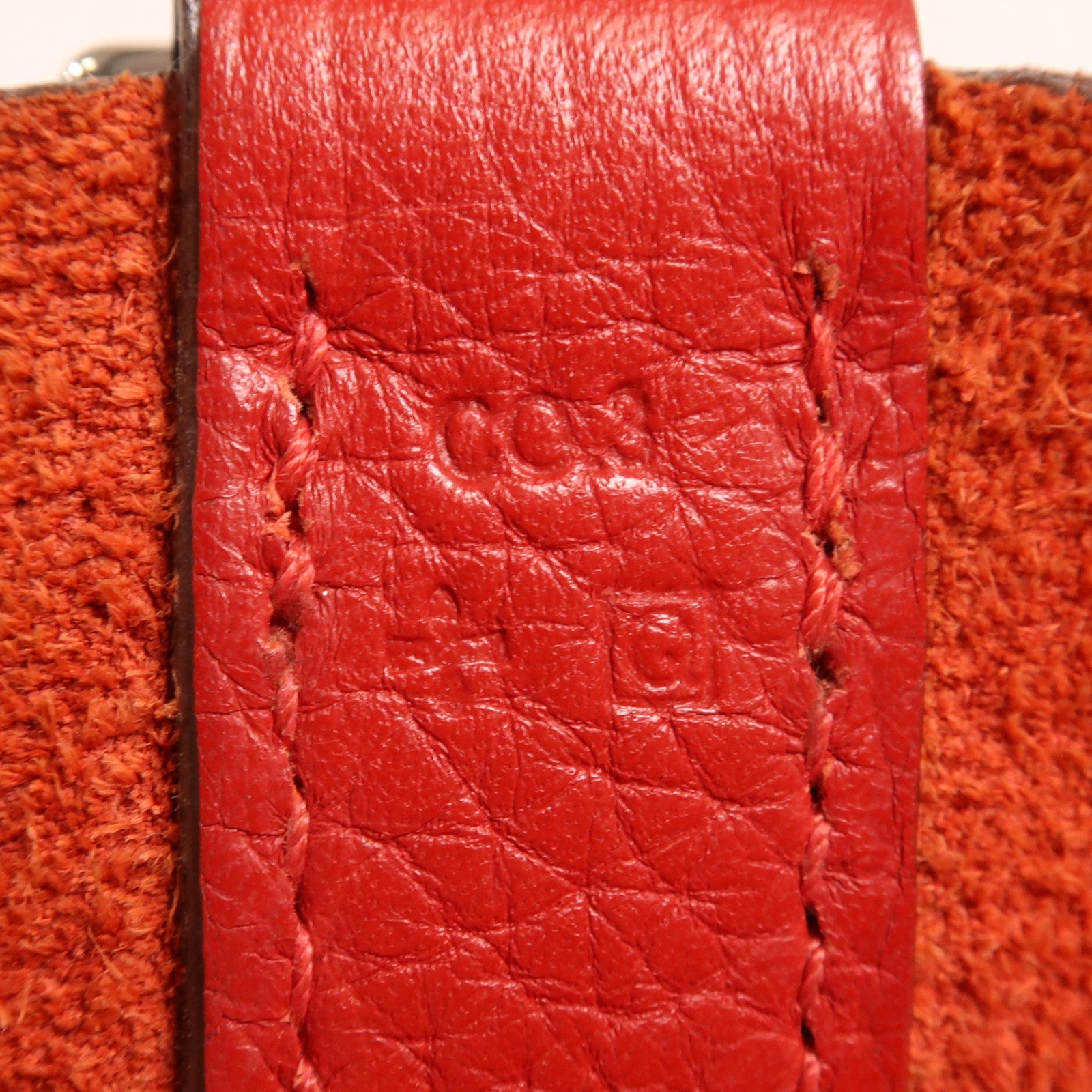 HERMES Clemence皮革Picotin GM銀扣手挽袋Rouge Casaque