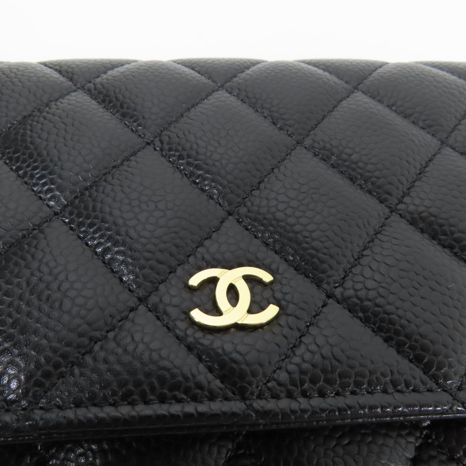 CHANEL 牛皮皮革Woc銀扣鏈帶肩背袋