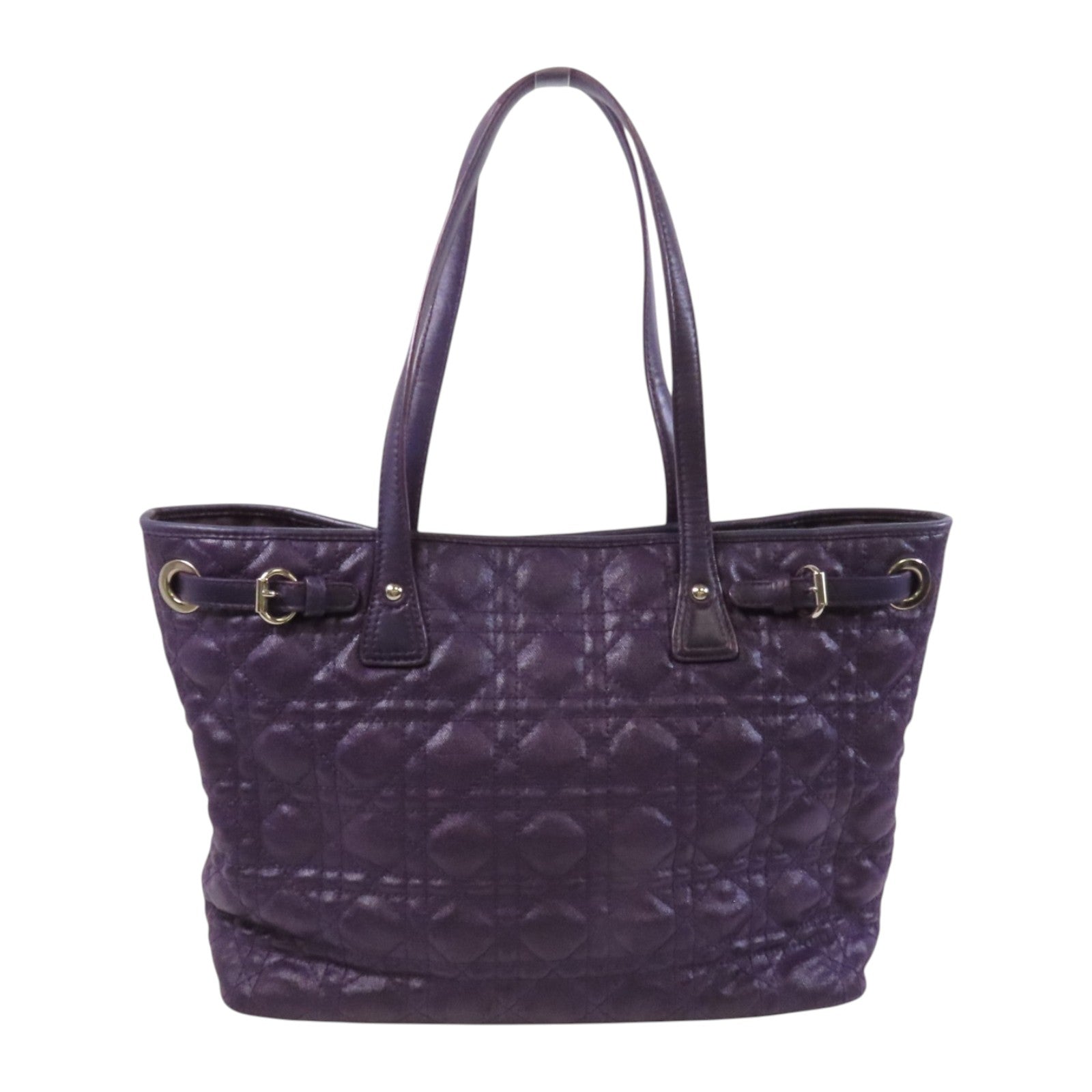 Dior 牛皮皮革Tote Bag銀扣肩背袋