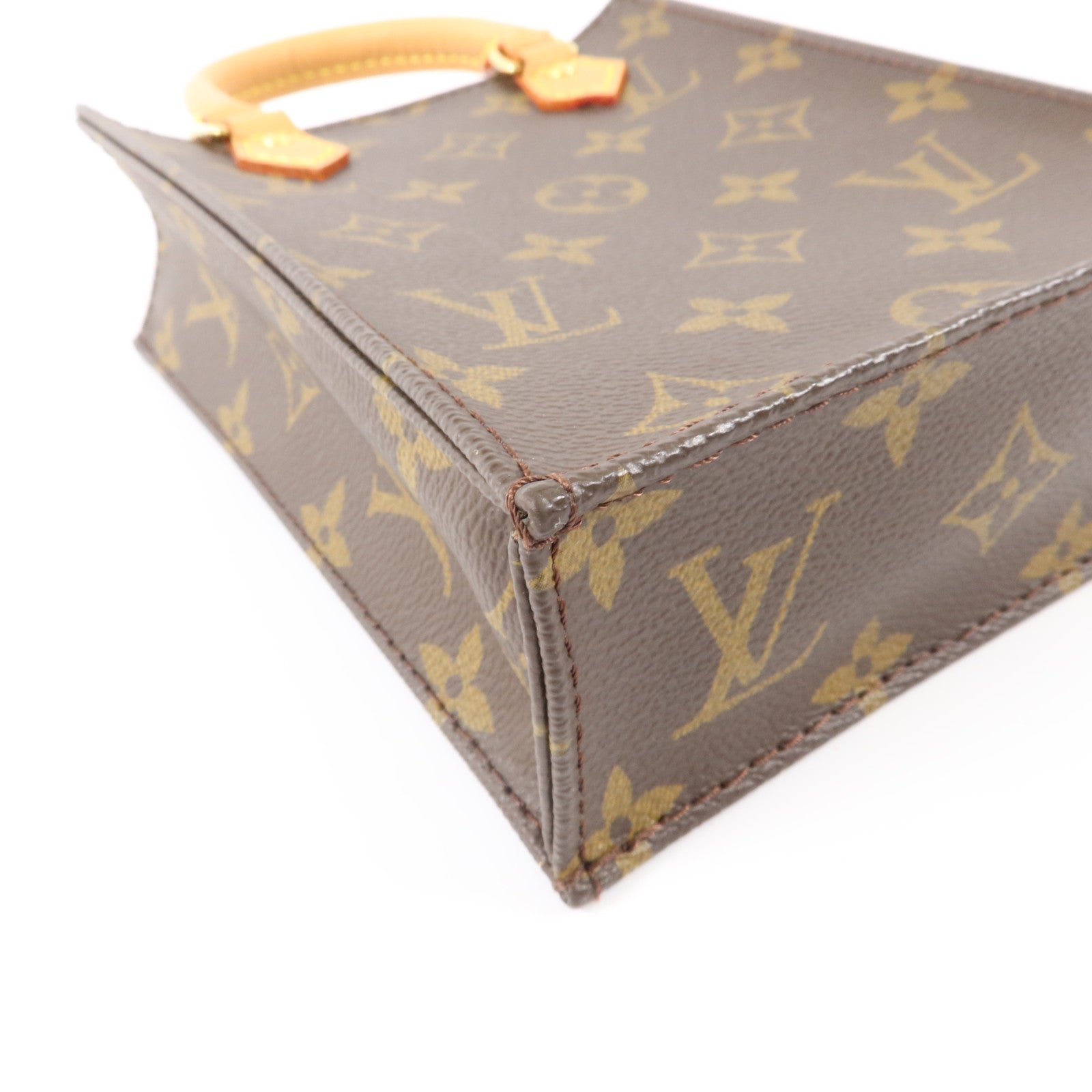 LOUIS VUITTON Monogram Petit Sac Plat手挽肩背兩用袋