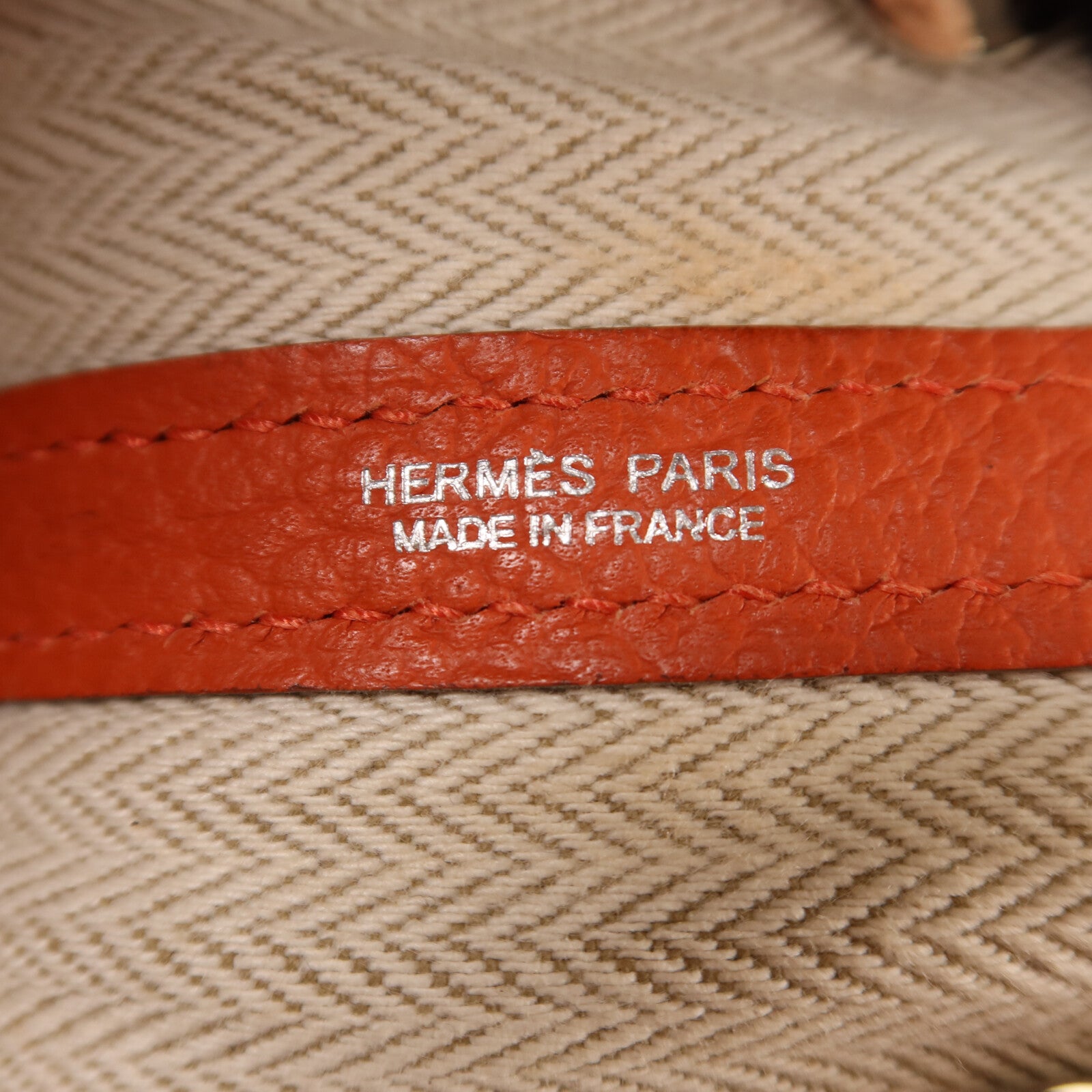HERMES Negonda皮革Garden Party TPM銀扣手挽袋Capucine