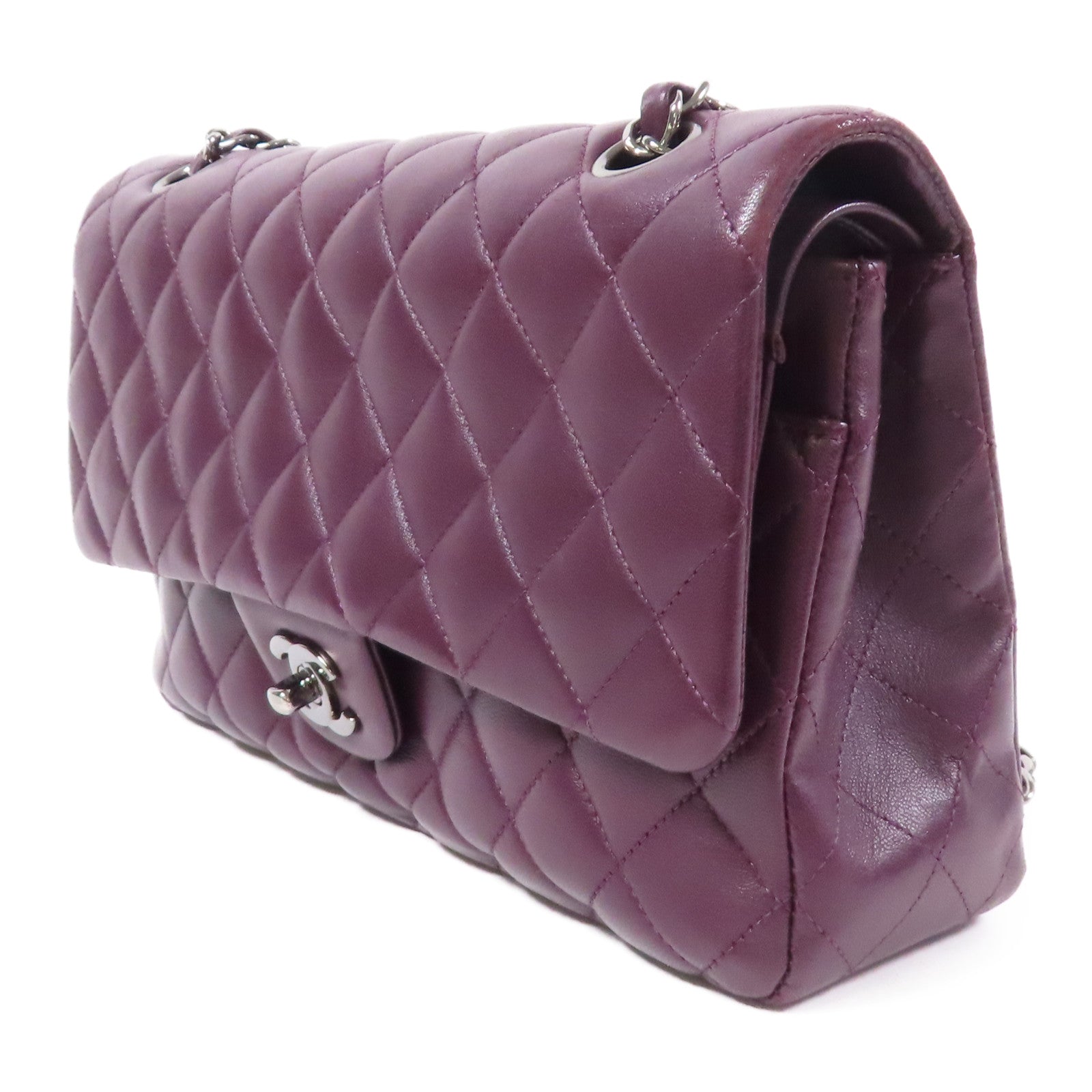 CHANEL 【激減優惠】羊皮皮革Classic 25銀扣肩背袋