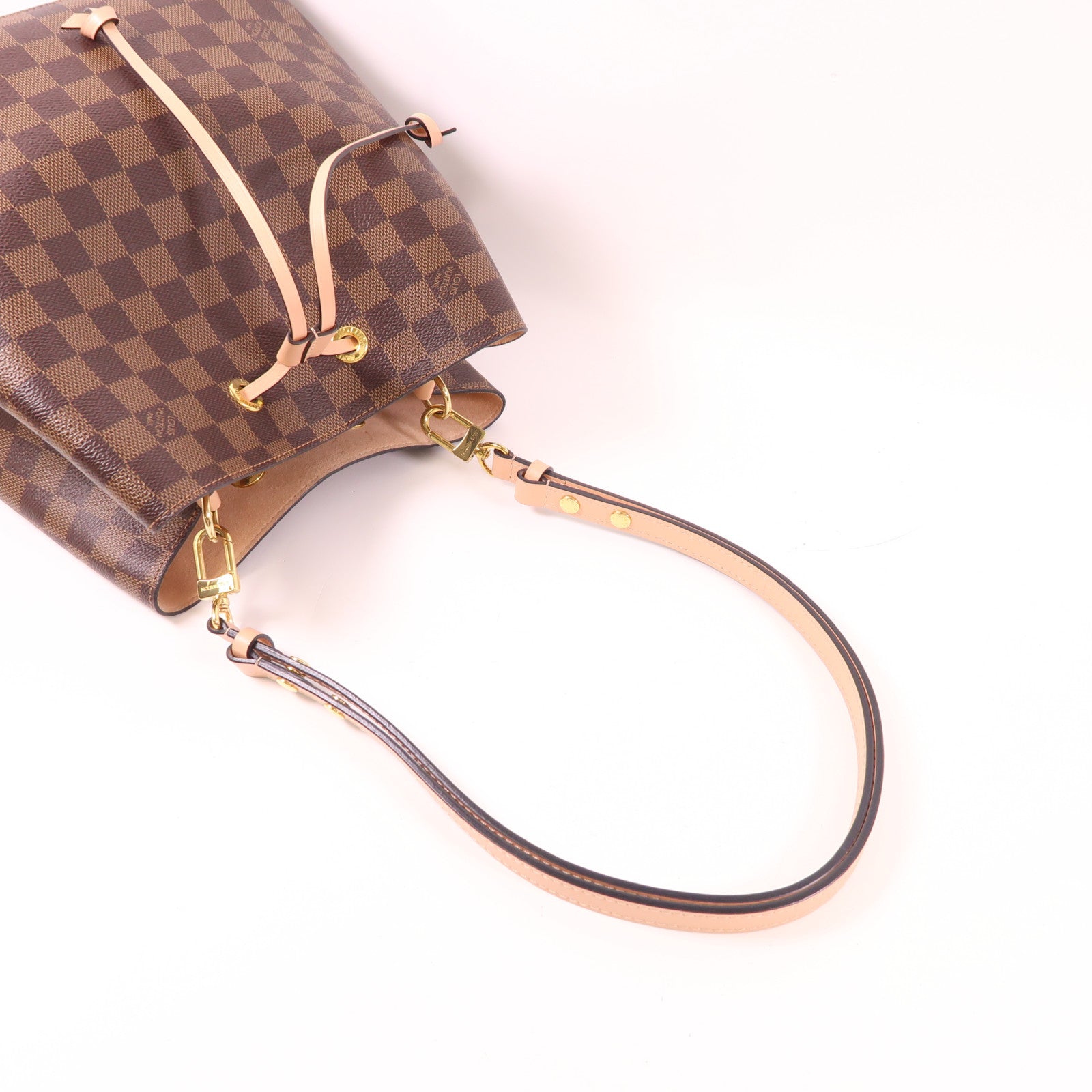 LOUIS VUITTON Damier NeoNoe金扣肩背袋