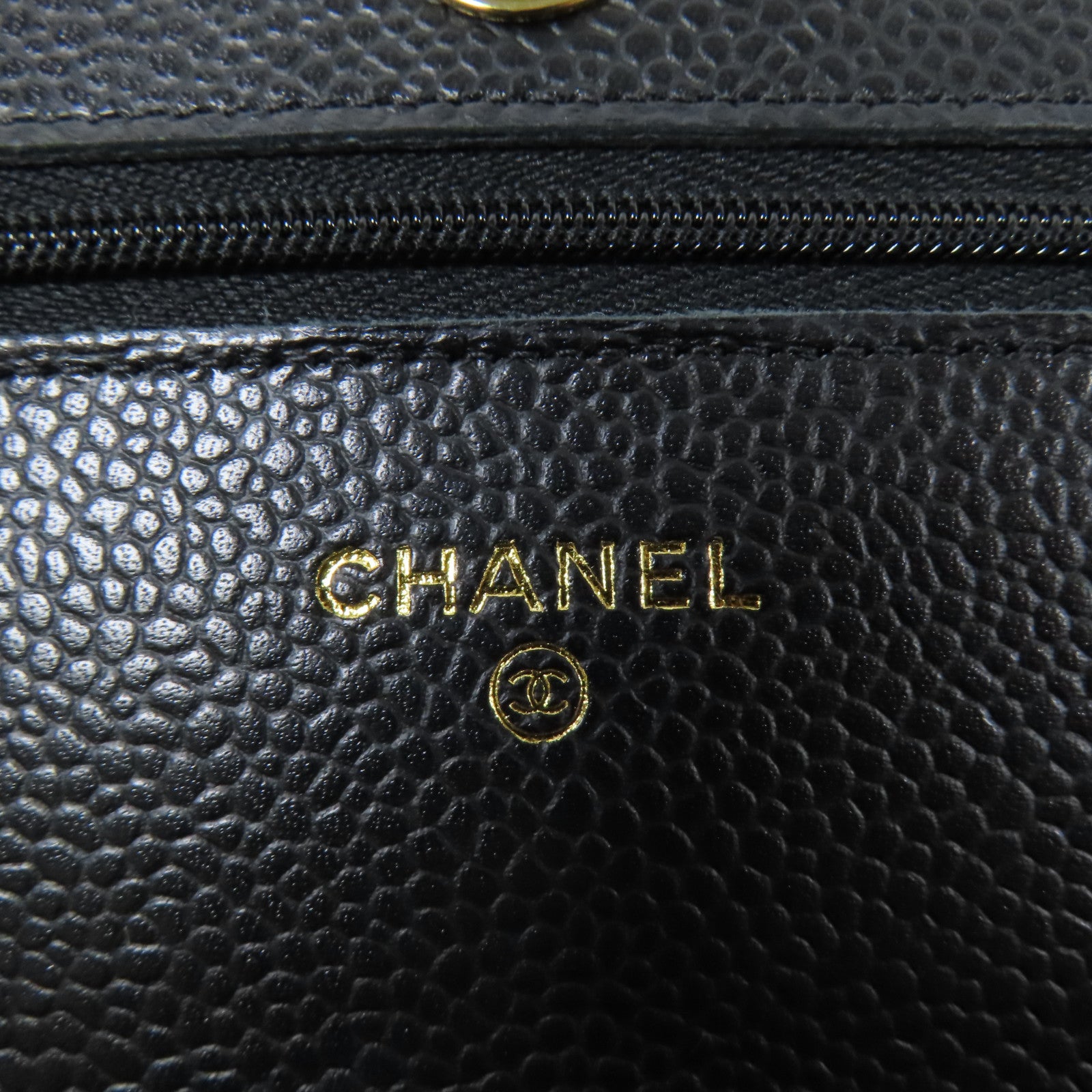 CHANEL 牛皮皮革Woc銀扣鏈帶肩背袋