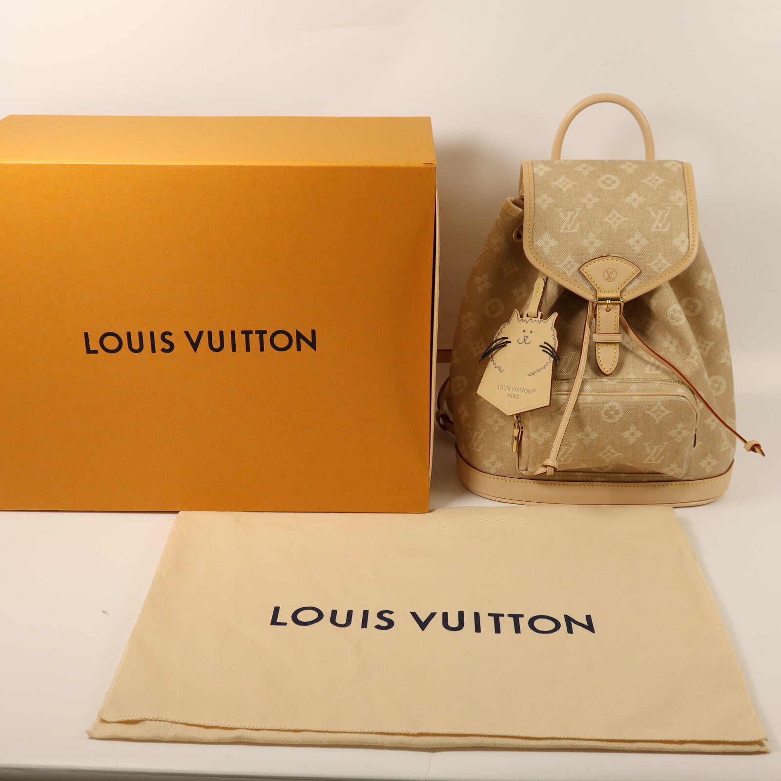 LOUIS VUITTON Meowgram Montsouris PM金扣背包