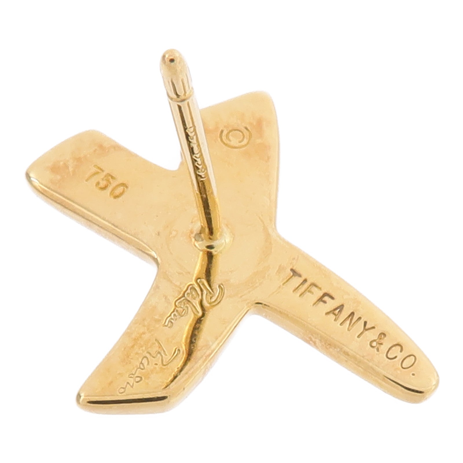 TIFFANY＆CO 18K黃金Picasso Kiss Earring耳環