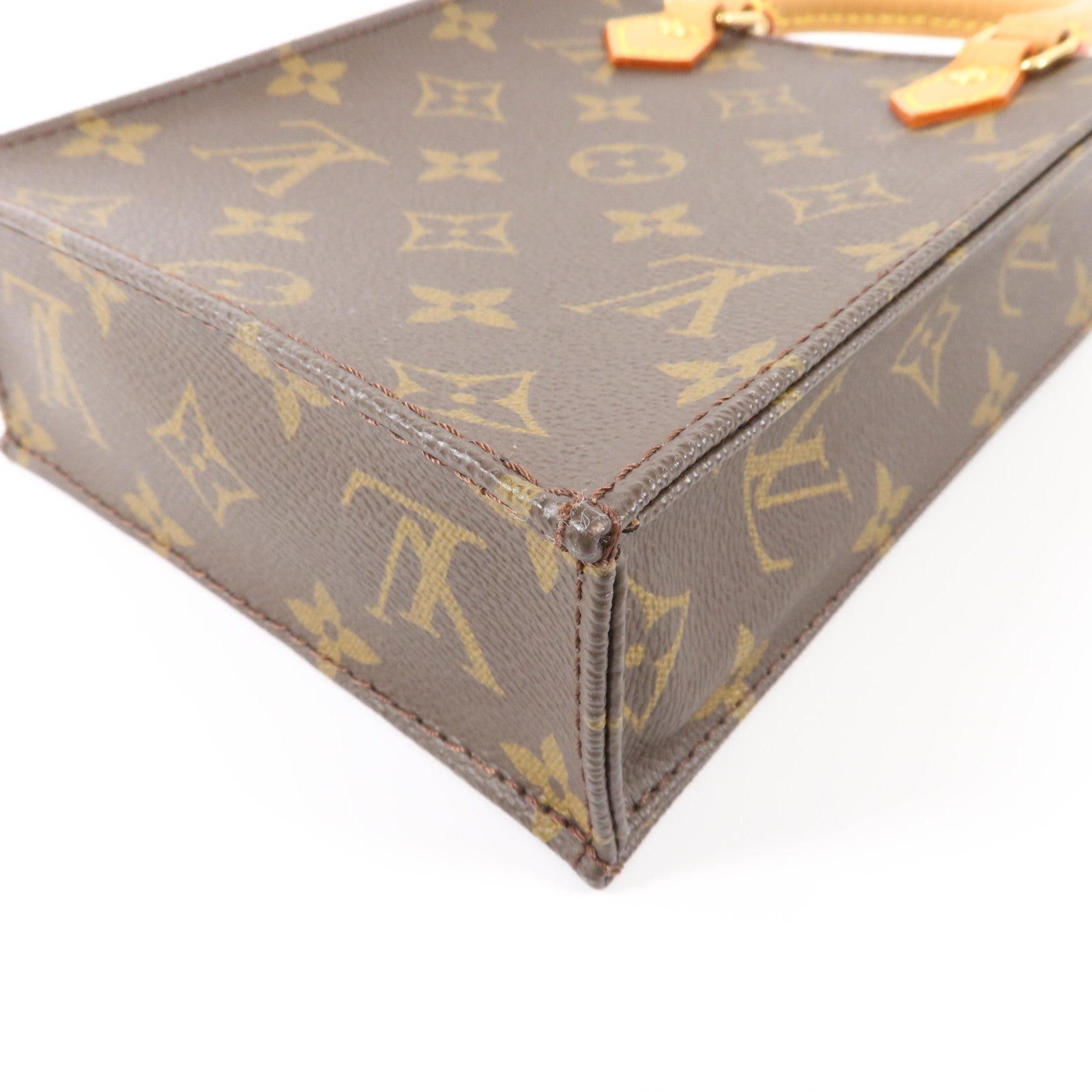 LOUIS VUITTON Monogram Petit Sac Plat手挽肩背兩用袋