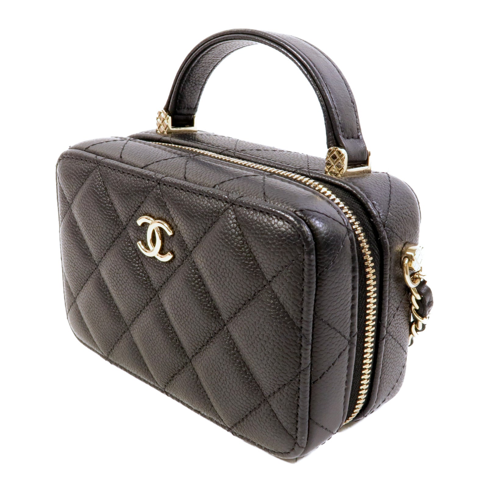 CHANEL 牛皮皮革Vanity Case手挽肩背兩用袋