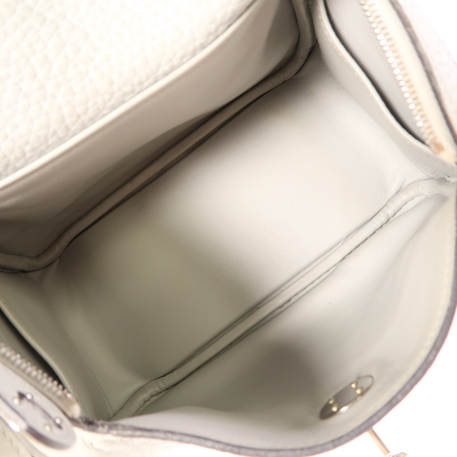 HERMES Clemence皮革Mini Lindy金扣手挽肩背兩用袋Bleu Pale