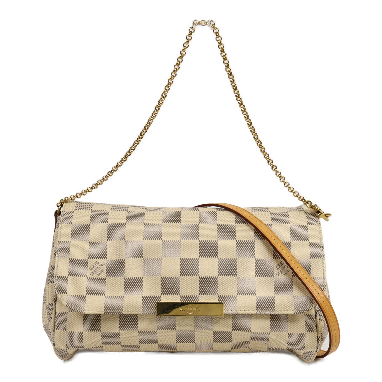 LOUIS VUITTON Damier Azur Favorite MM手挽肩背兩用袋
