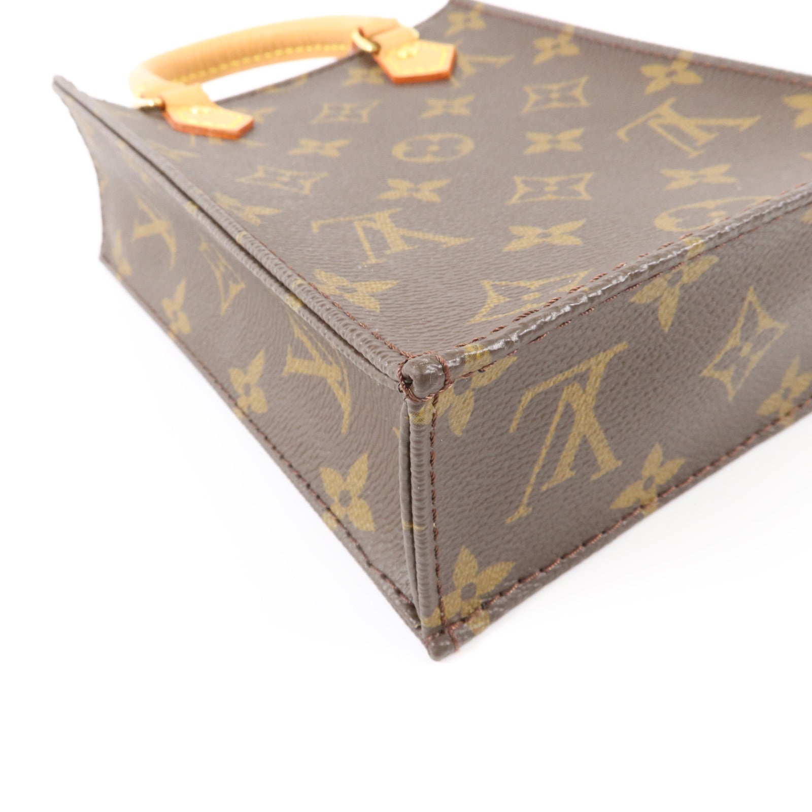 LOUIS VUITTON Monogram Petit Sac Plat手挽肩背兩用袋