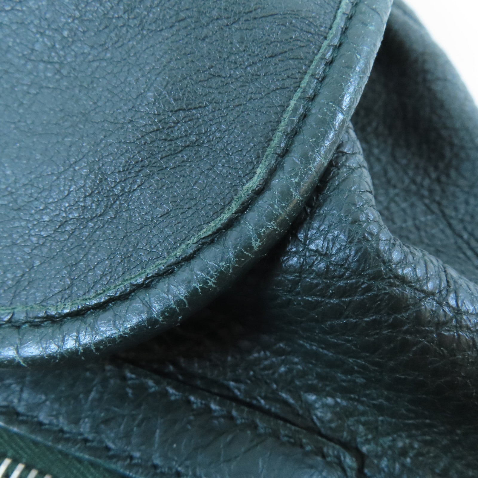 BALENCIAGA 牛皮皮革Traveller Backpack銀扣背包綠色