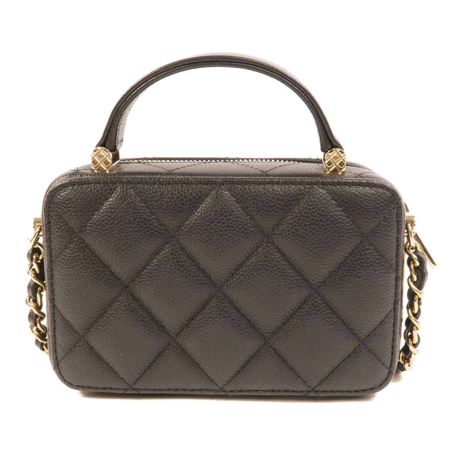 CHANEL 牛皮皮革Vanity Case手挽肩背兩用袋