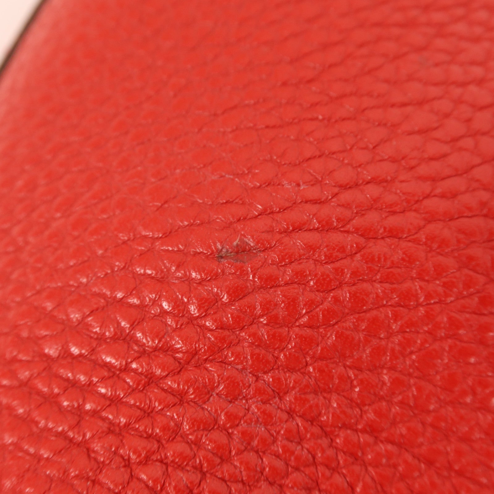 HERMES Clemence皮革Picotin GM銀扣手挽袋Rouge Casaque