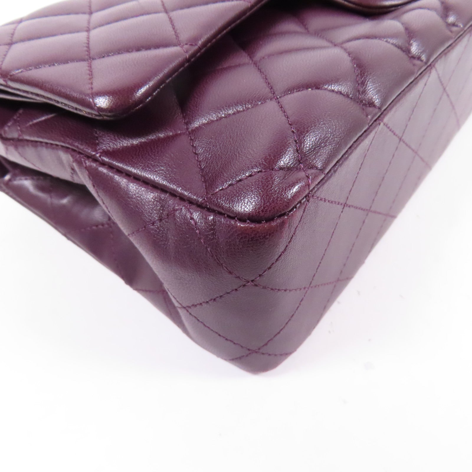 CHANEL 羊皮皮革Classic 25銀扣肩背袋