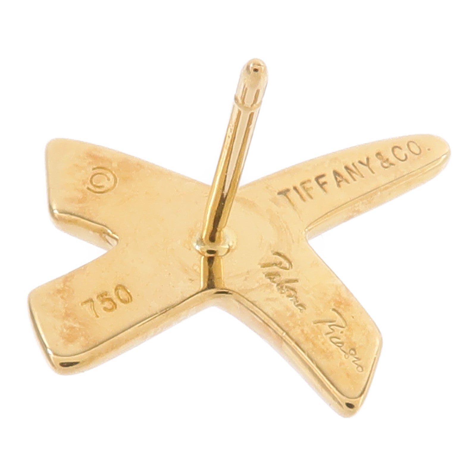 TIFFANY＆CO 18K黃金Picasso Kiss Earring耳環