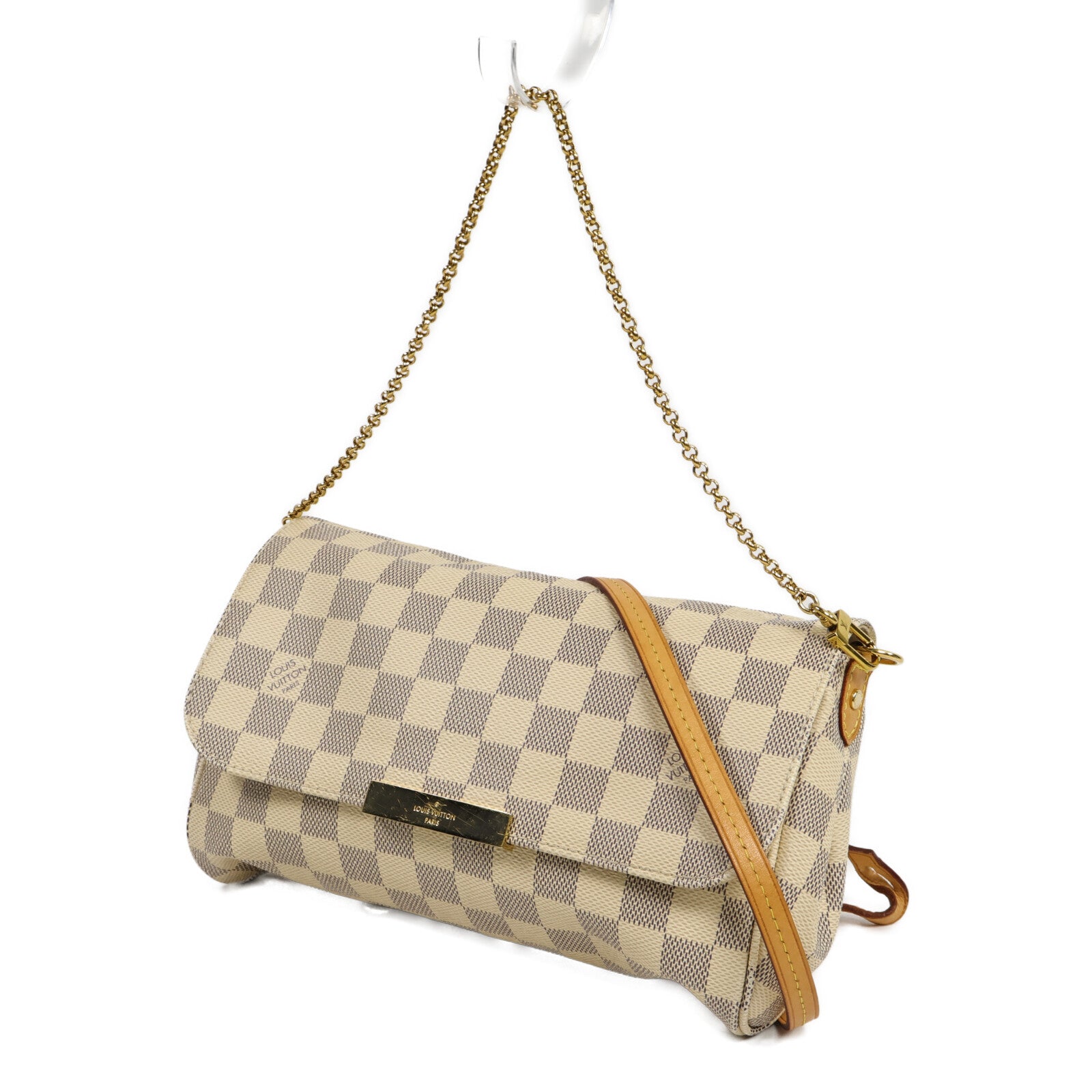 LOUIS VUITTON Damier Azur Favorite MM手挽肩背兩用袋
