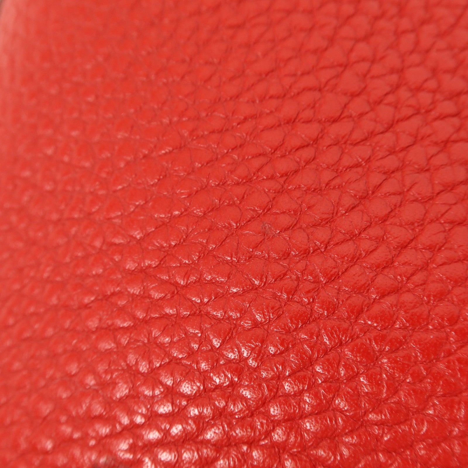 HERMES Clemence皮革Picotin GM銀扣手挽袋Rouge Casaque