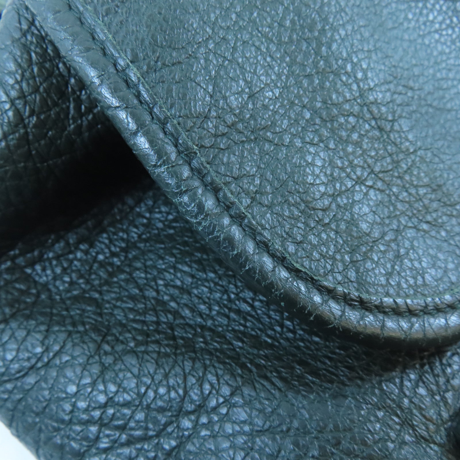 BALENCIAGA 牛皮皮革Traveller Backpack銀扣背包綠色