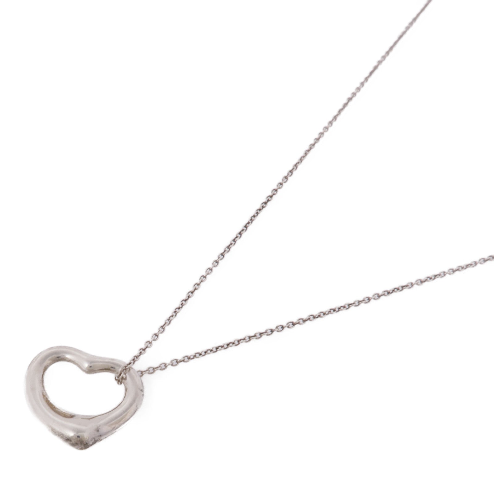 TIFFANY＆CO 925純銀Open Heart Necklace項鍊