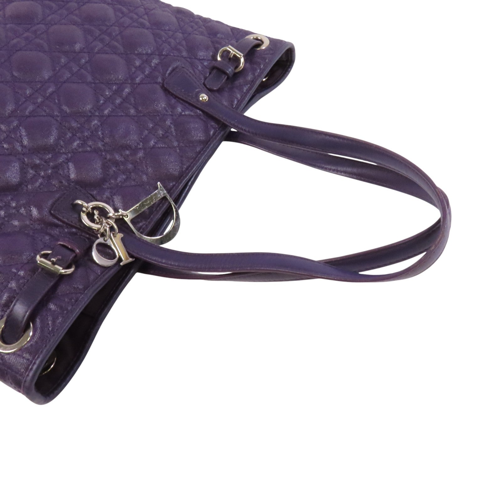 Dior 牛皮皮革Tote Bag銀扣肩背袋