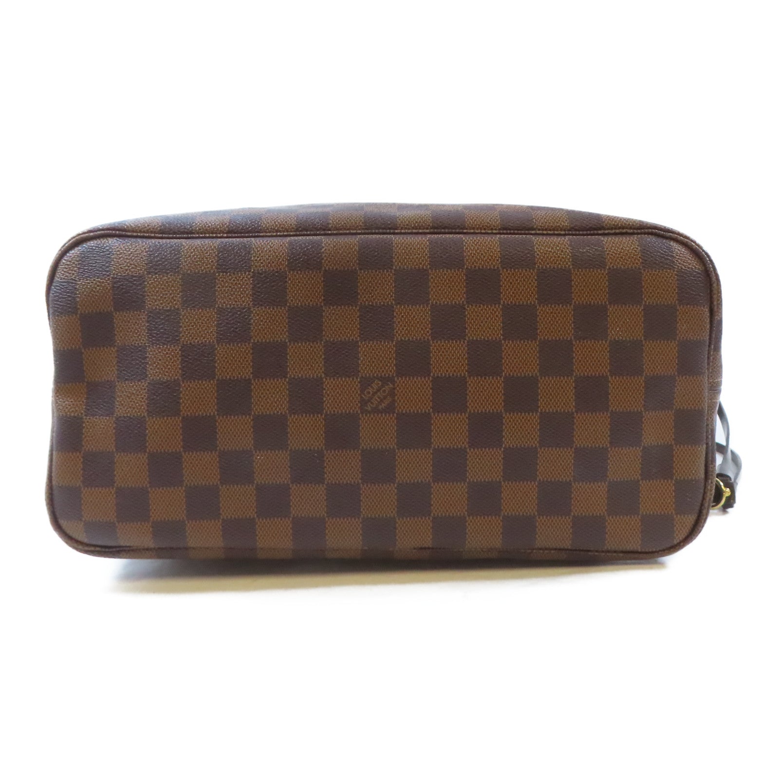 LOUIS VUITTON Damier Neverfull MM金扣肩背袋/手挽袋啡色