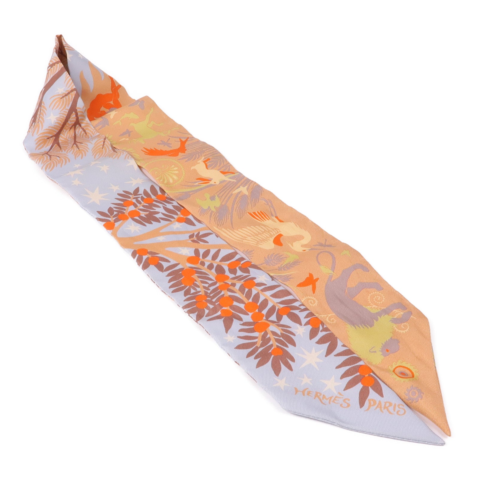 HERMES 【激減優惠】絲質Twilly絲巾