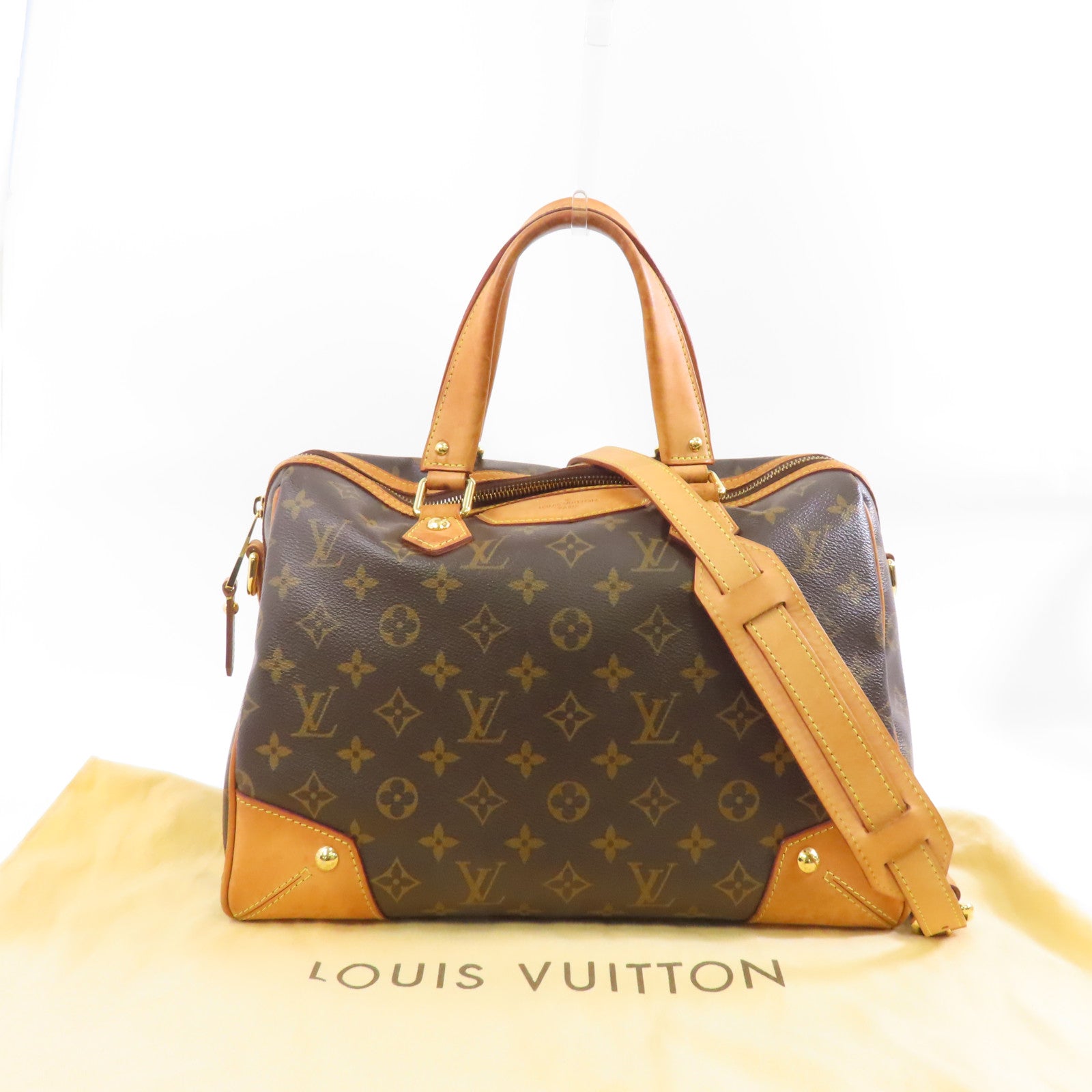 LOUIS VUITTON 【激減優惠】Monogram Retiro PM金扣手挽肩背兩用袋棕色