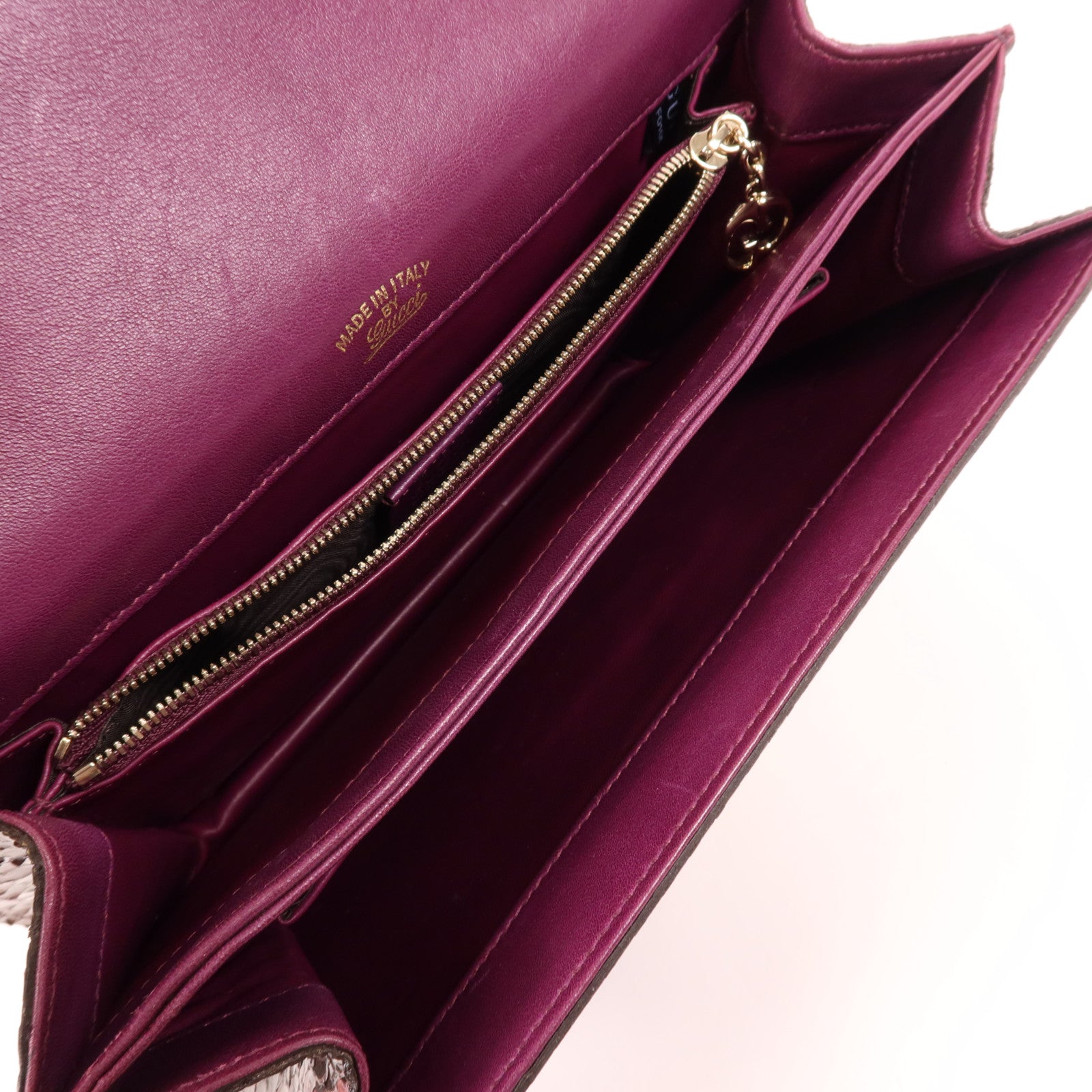 GUCCI 蛇皮皮革1973 Flap Bag金扣肩背袋