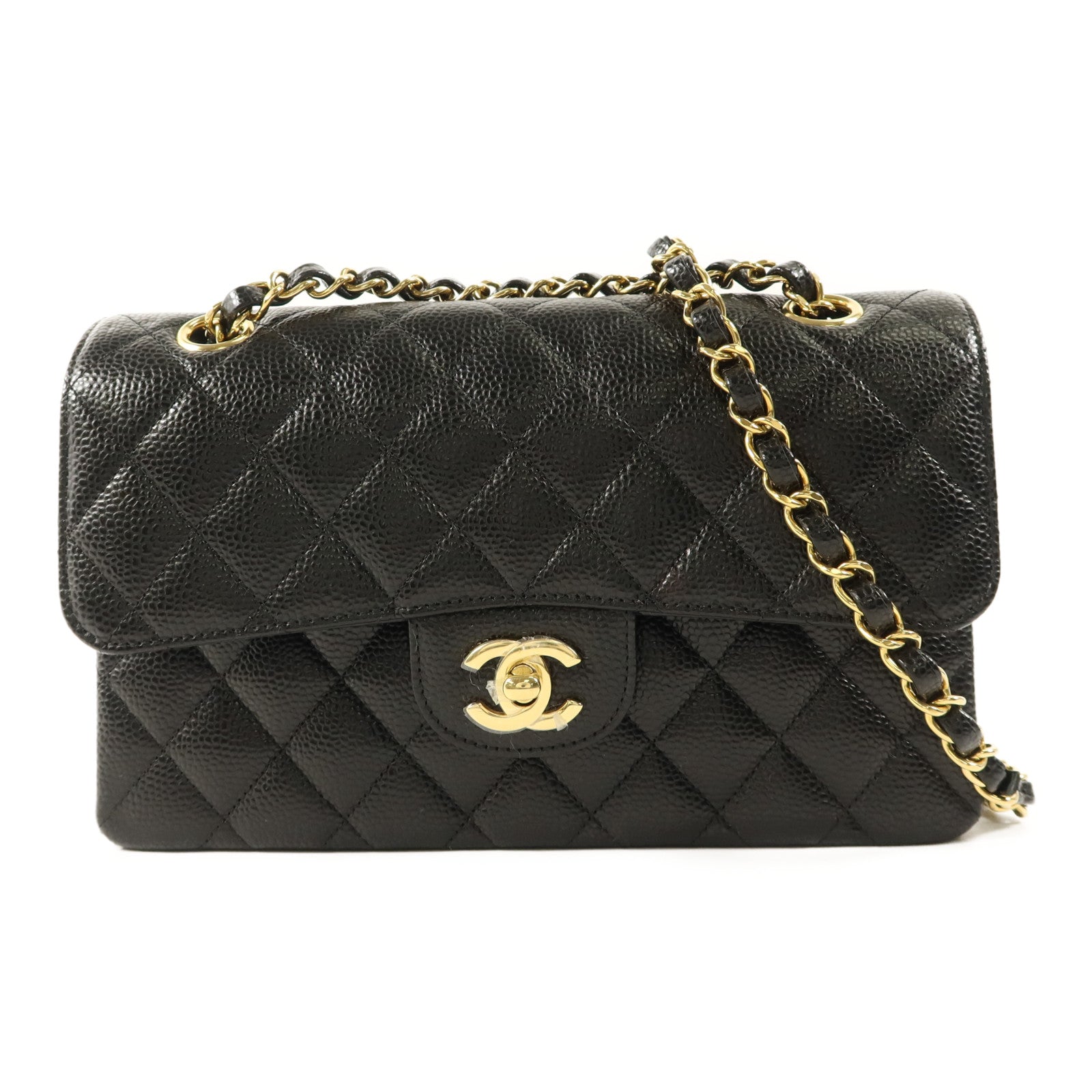 CHANEL 【激減優惠】牛皮皮革Classic 23金扣鏈帶肩背袋