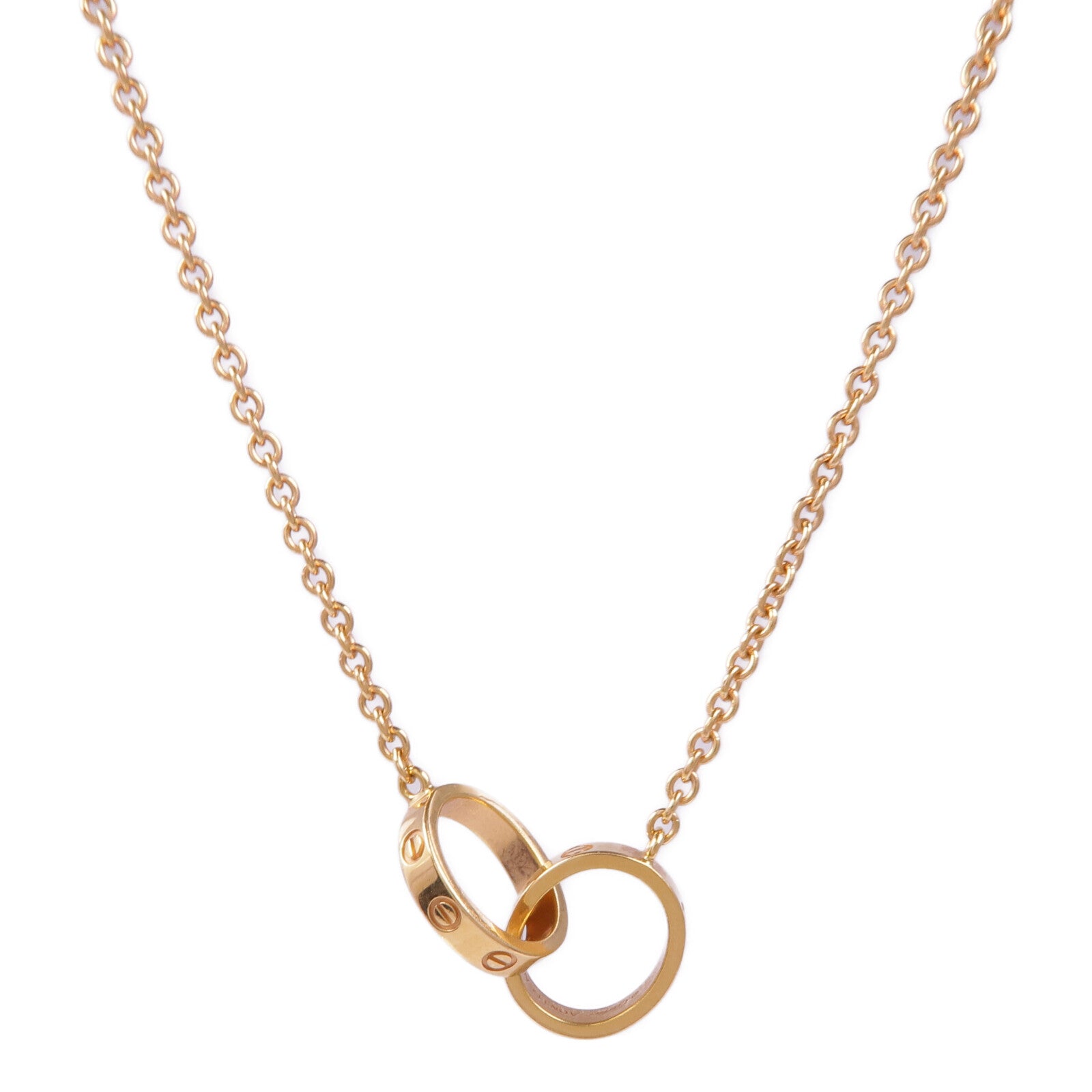 CARTIER 18K玫瑰金Love Necklace項鍊